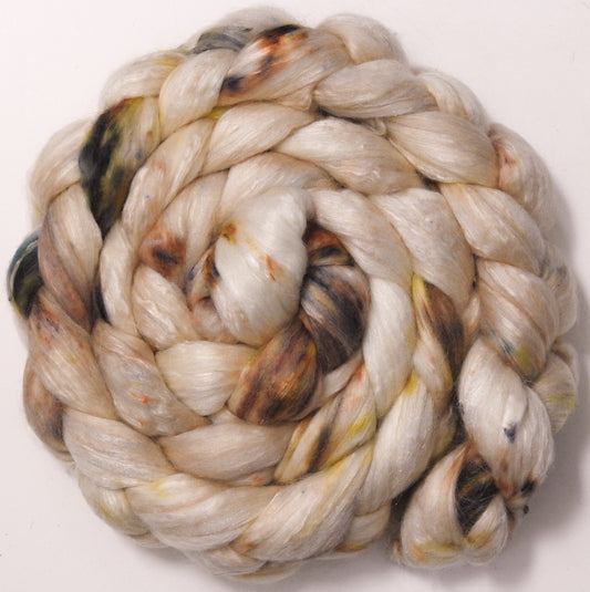 Meringue (5.5 oz) - Batt in a Braid #5 - Merino/ Camel/ silk/ faux cashmere/ firestar (25/25/25/12/12)