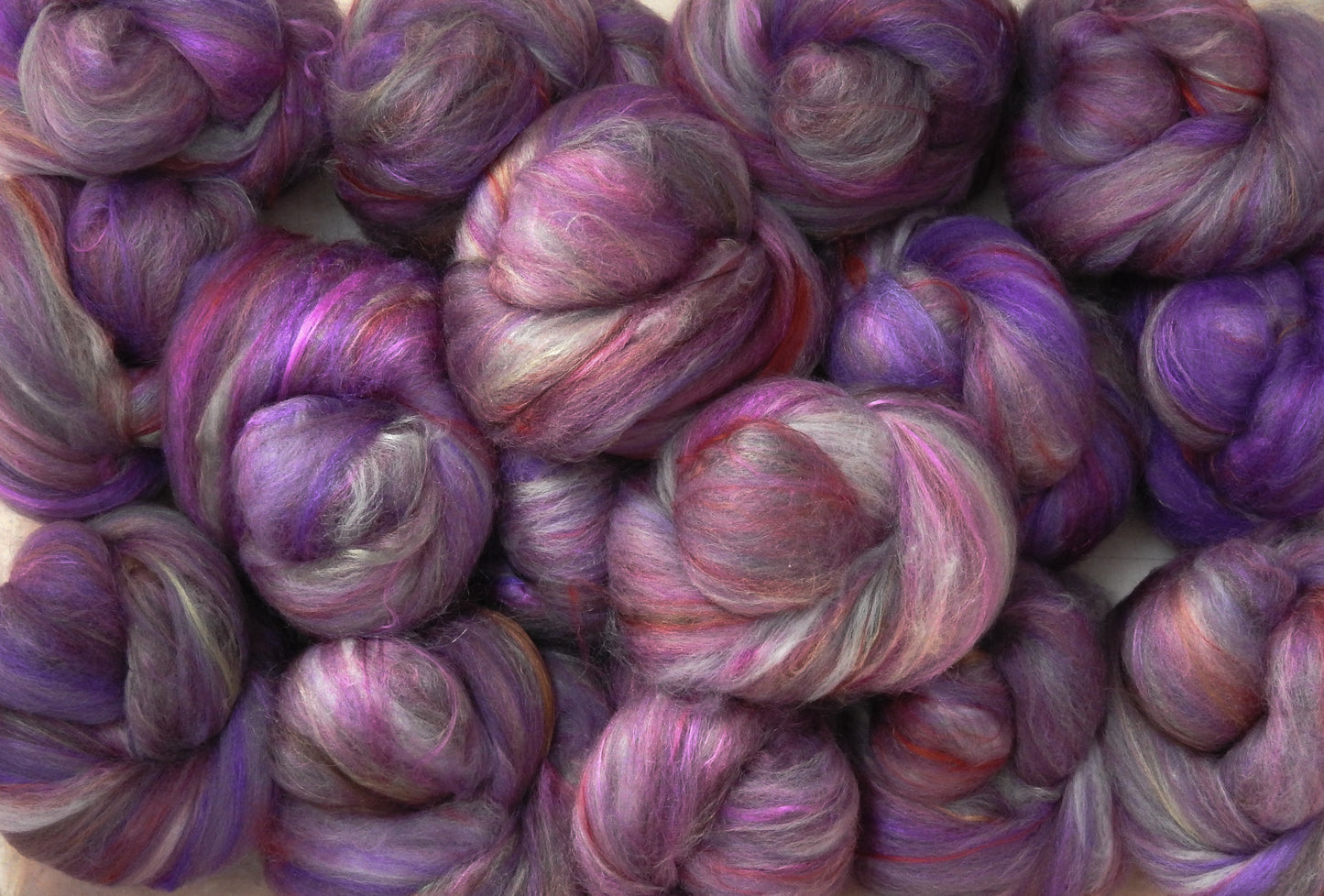 Dendrobium Orchid - Non-Sparkle Sticklebatts -(4.1 oz) Bond fleece, CASHMERE, merino, silk, bamboo
