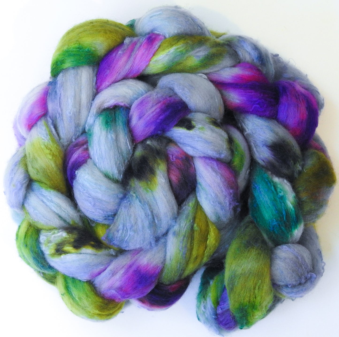 Geode (4.2 oz)- 25 micron Merino/ Silk Slubs (70/30)