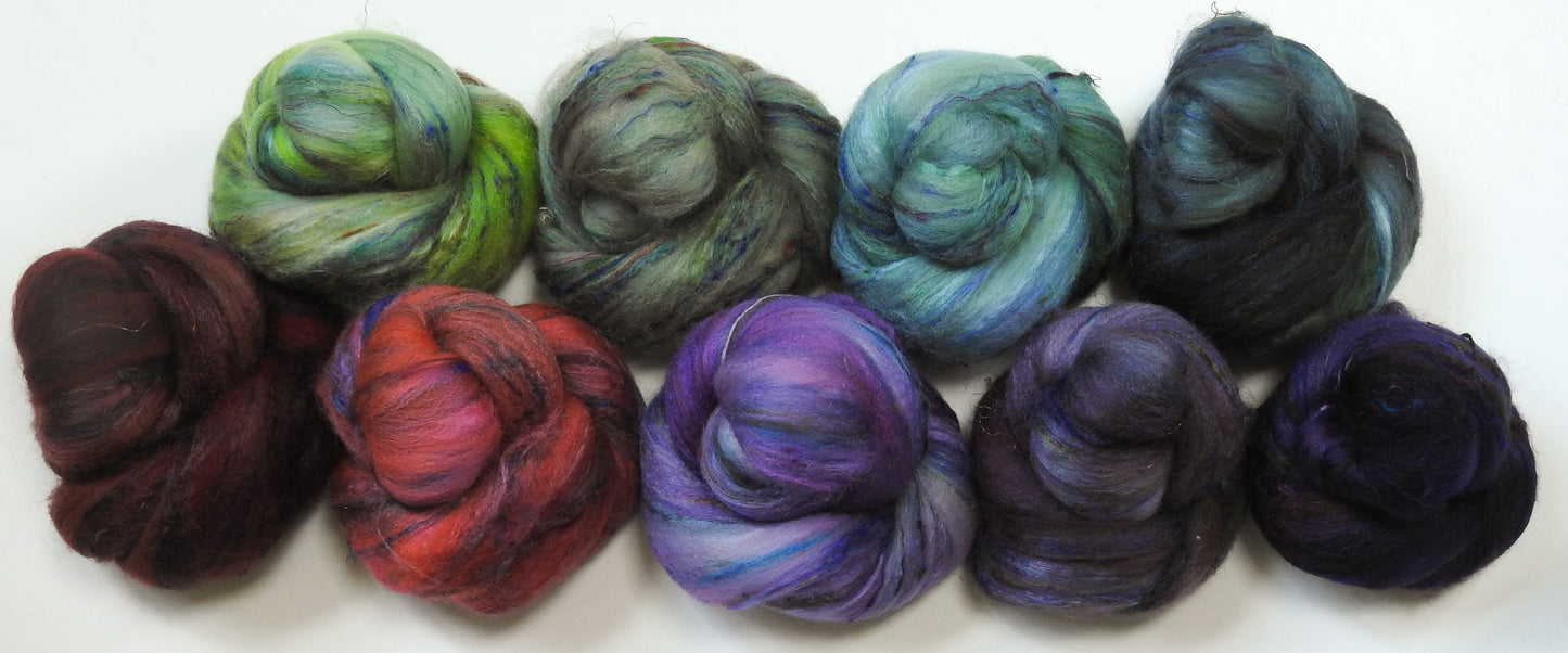 Butterfly Bush - Set - Superfine Merino/ Tussah Silk / Sari Silk (60/25/15)