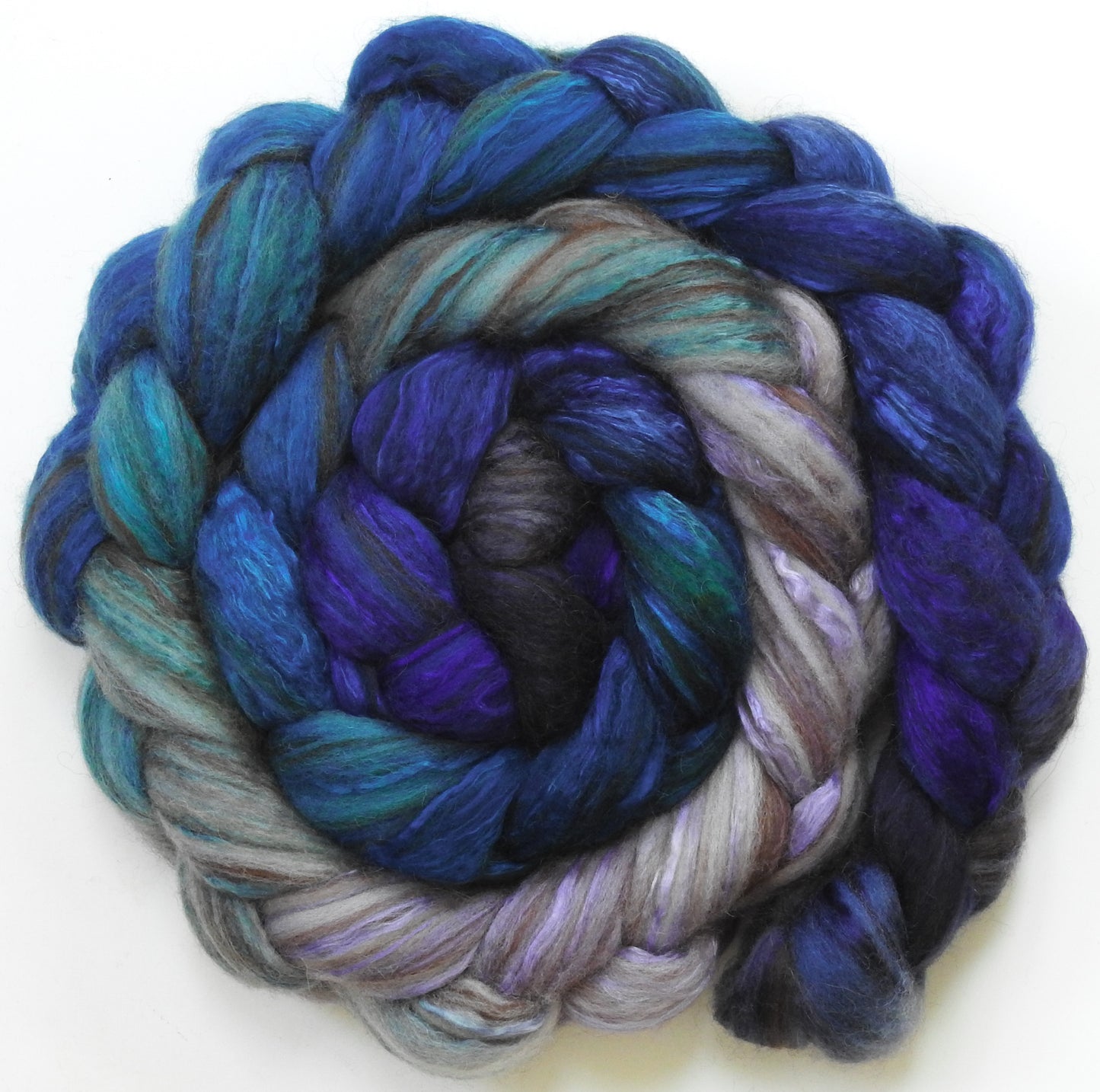 Blue Jay- ( 5.5 oz) 18.5 mic merino/ camel/ brown alpaca/ mulberry silk/ (40/20/20/20)