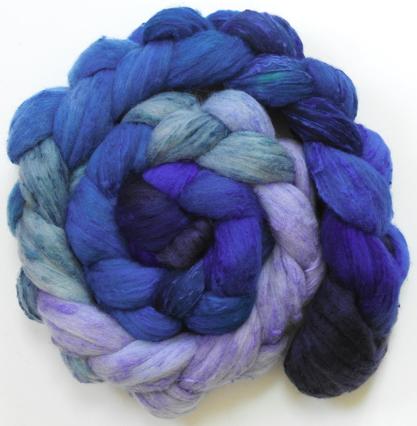 Blue Jay (5.2 oz)- 25 micron Merino/ Silk Slubs (70/30)