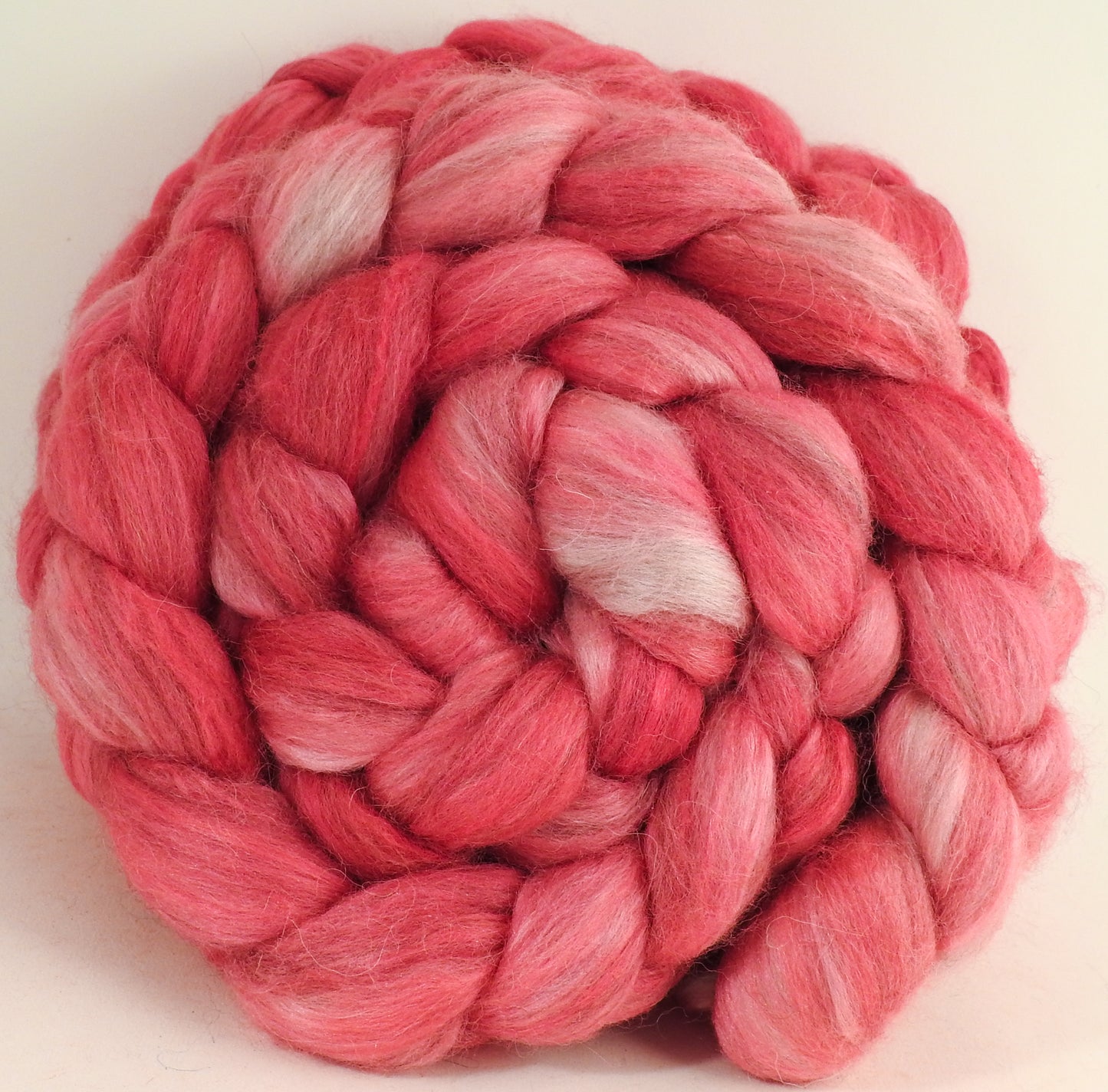 Batt in a Braid #6 -#sorrynotsorry -(5.8 oz.)1/3 Grey Baby Alpaca/1/3 Polwarth/ 1/3 Tussah Silk