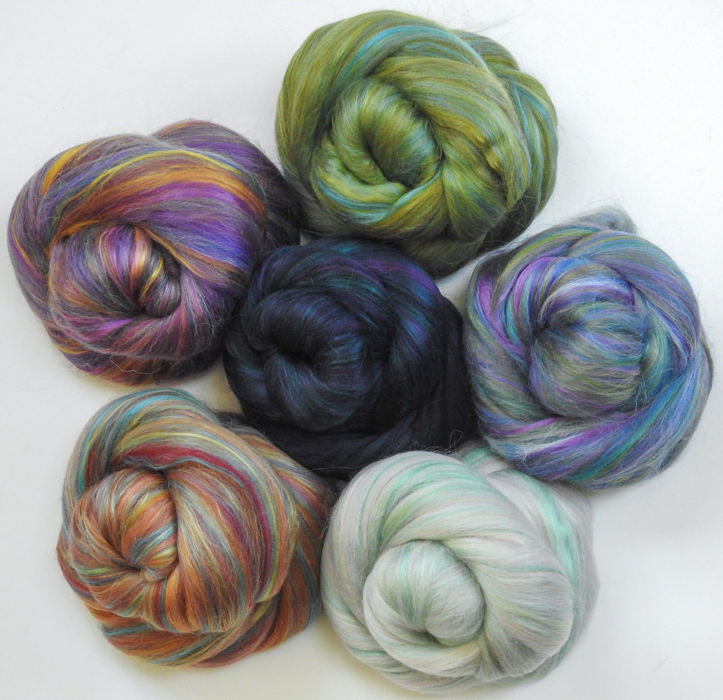 New Bibliophile Blends Set (1 oz each)- 6 oz. - Merino/ Mulberry Silk/ Baby Alpaca (60/25/15)