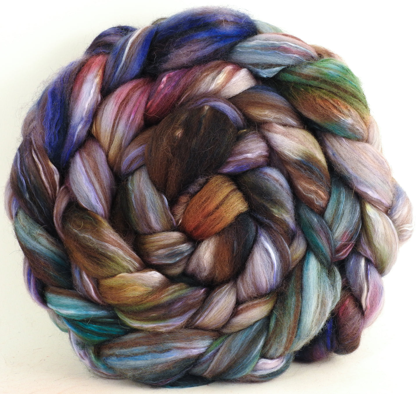 Roses are Red~ Violets are Blue -5.6 oz - 18.5 mic merino/ camel/ brown alpaca/ mulberry silk/ (40/20/20/20)