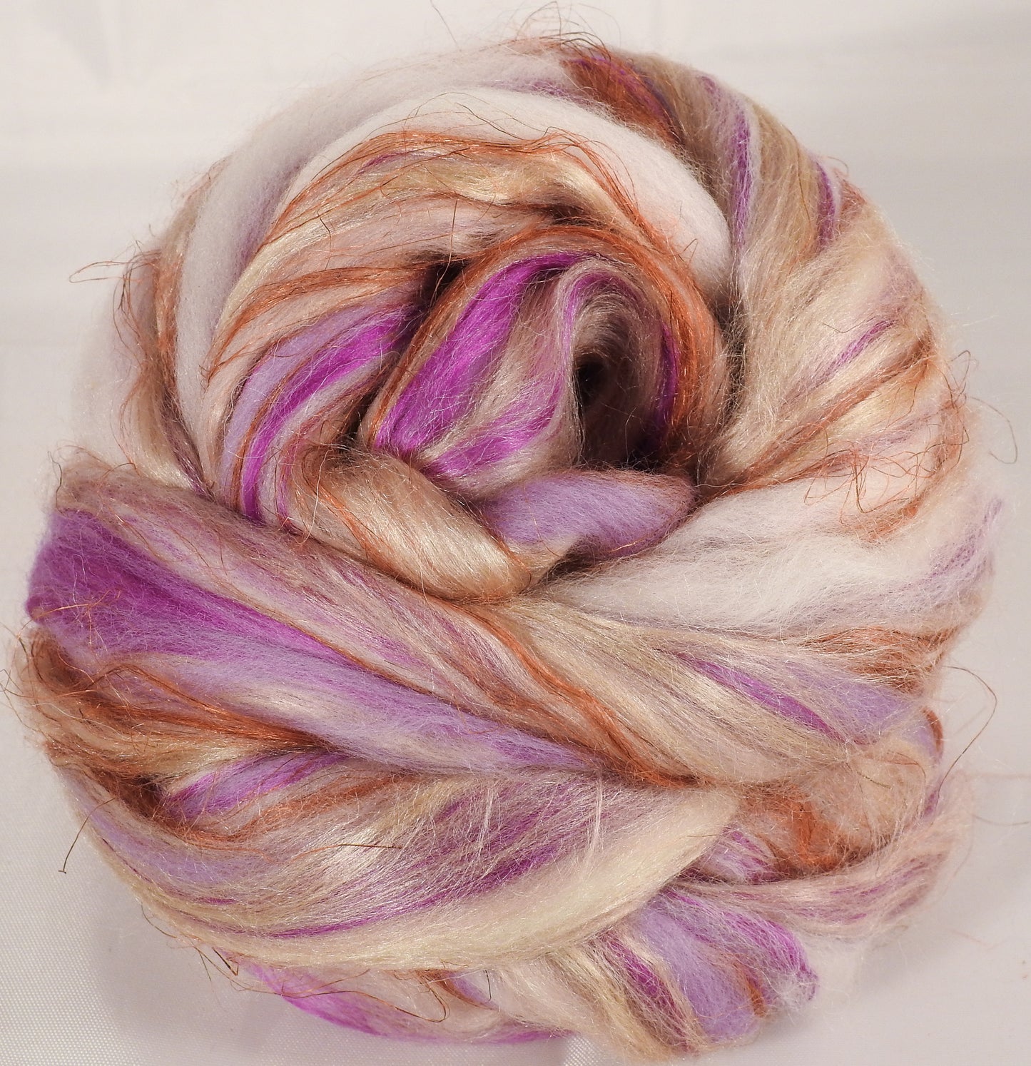 Farewell-Summer -Custom Blended Top- Superfine Merino/ Rambouillet / Silk/ Baby Alpaca/ FLAX (25/25/25/15/10) - Inglenook Fibers