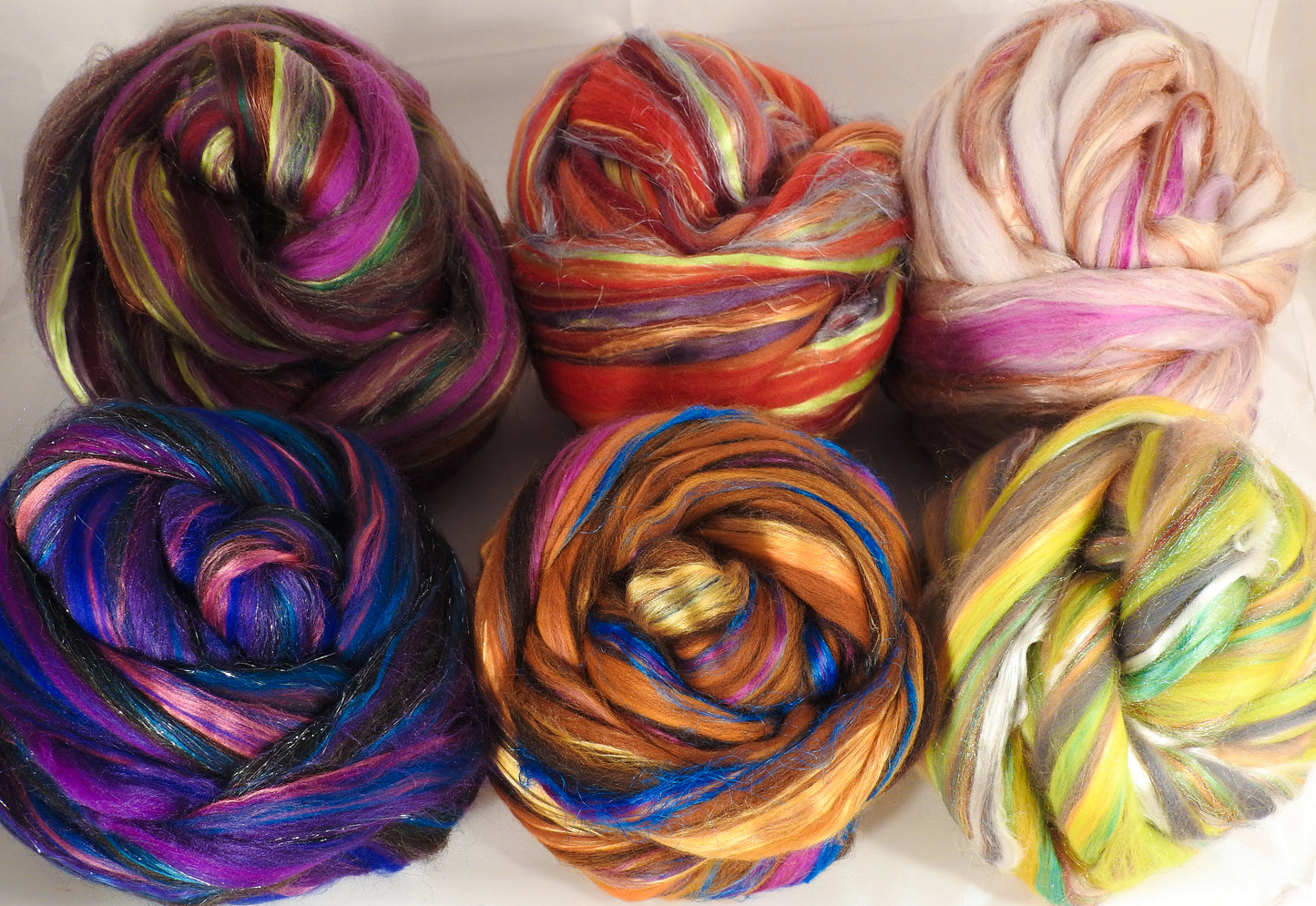 Stomp! - Custom Blended Top- Merino/ Natural Peduncle Silk / Bamboo/ Mulberry Silk/ FLAX (50/15/15/10/10) - Inglenook Fibers