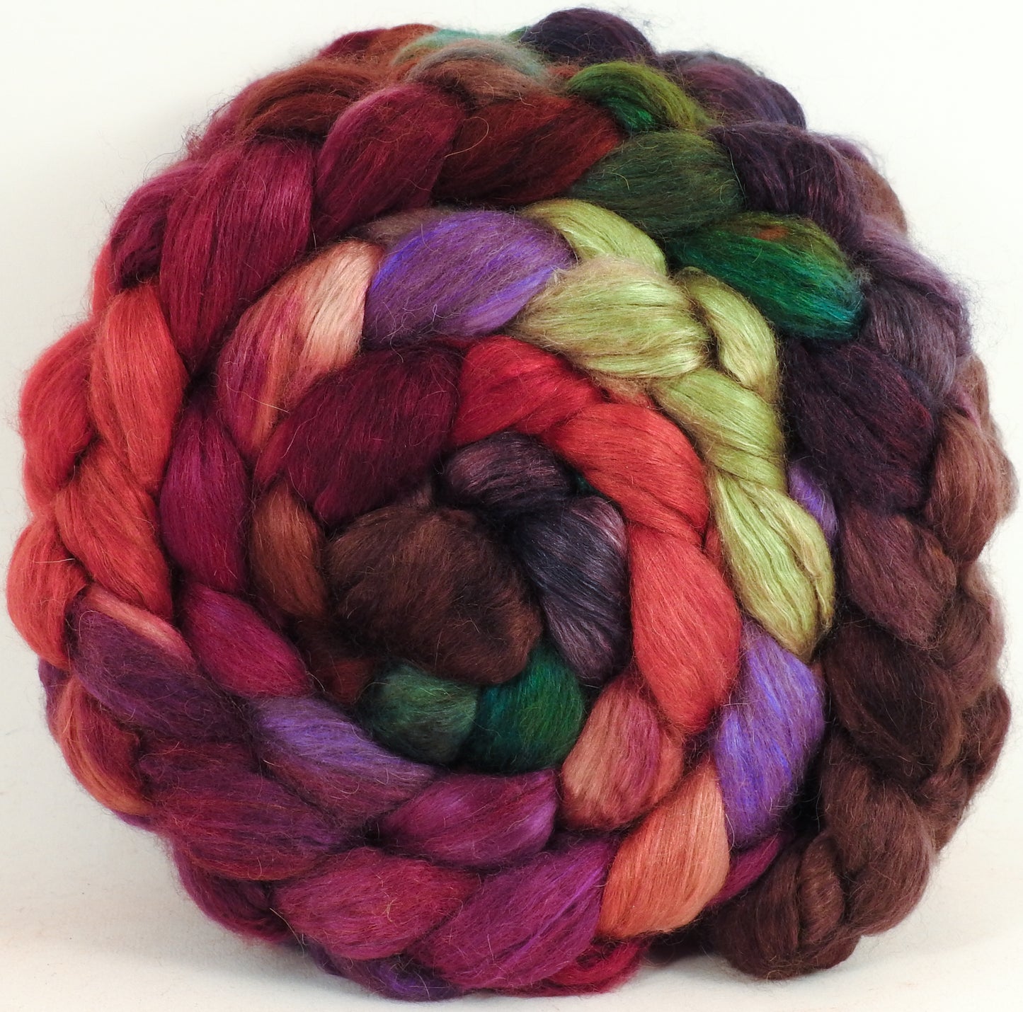 Baby camel/ tussah silk top (50/50) - Plum Pudding - Inglenook Fibers