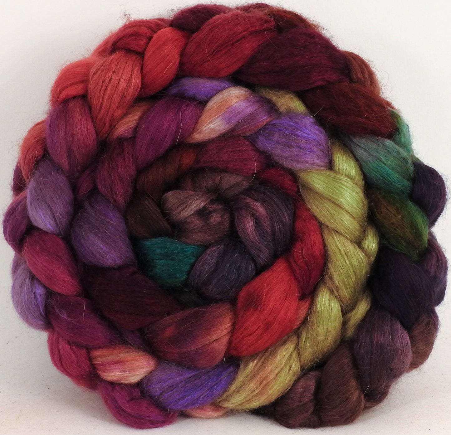 Baby camel/ tussah silk top (50/50) - Plum Pudding - Inglenook Fibers