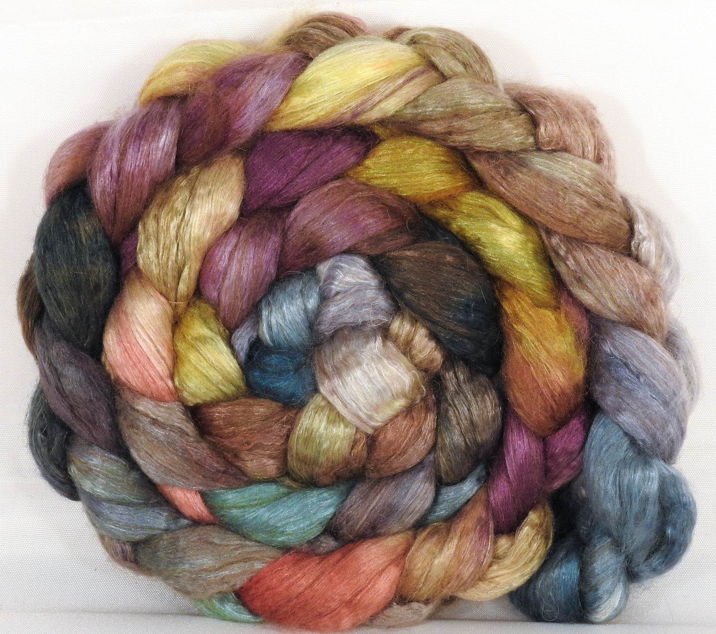 Baby camel/ tussah silk top - Pebble Mosaic -( 4.1 oz. ) baby camel /silk ( 50/50) - Inglenook Fibers