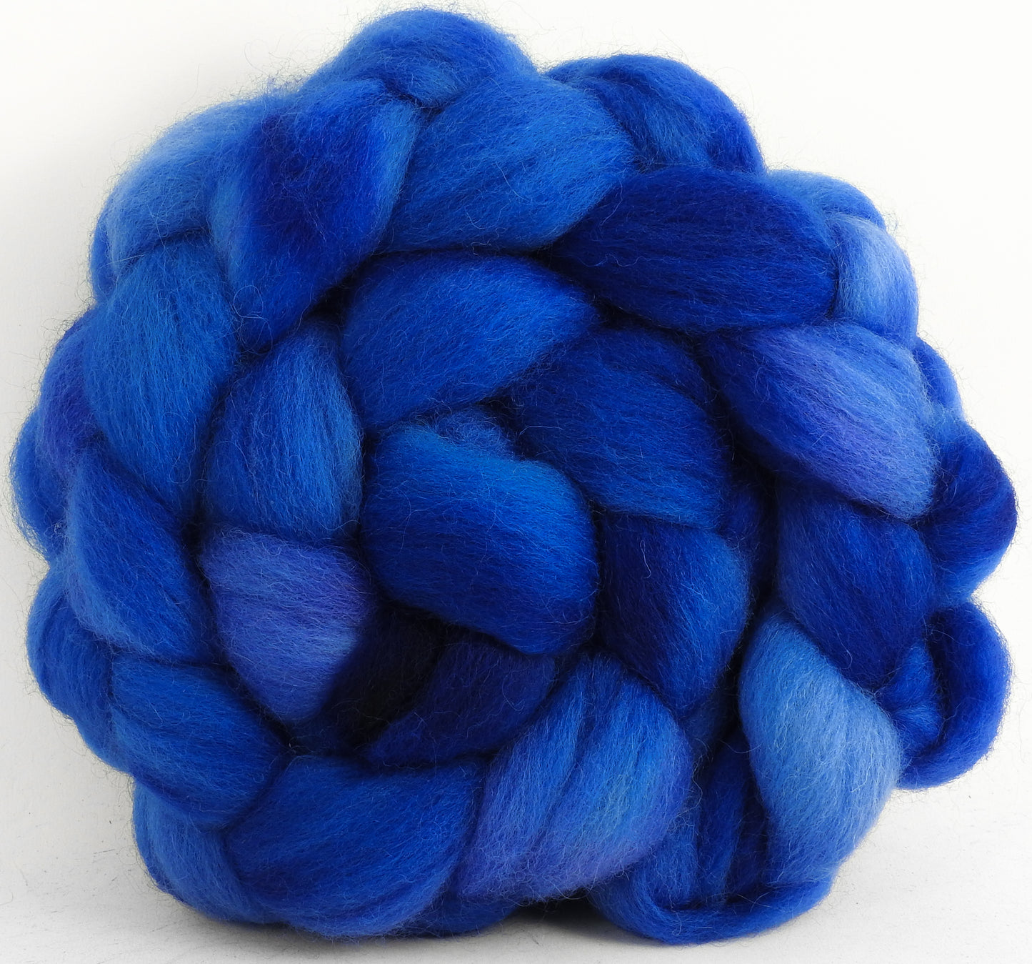 Nordic Blue (5.4 oz) - Batt in a Braid #43 - Dorset/Cheviot/Kid Mohair (60/20/20)