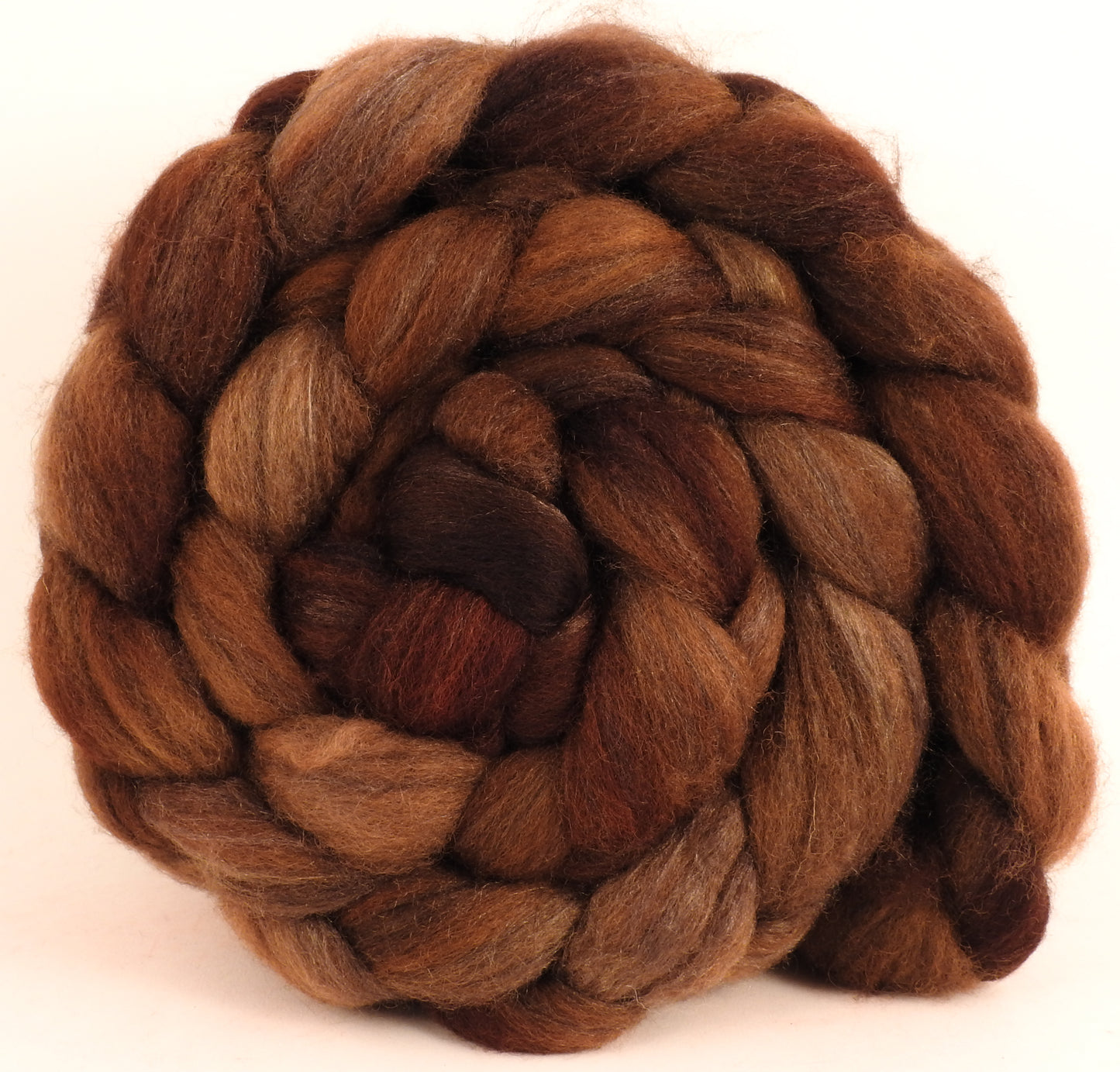 Mixed UK Bfl/ Tussah Silk (75/25) - Acorns - 5.6 oz. - Inglenook Fibers
