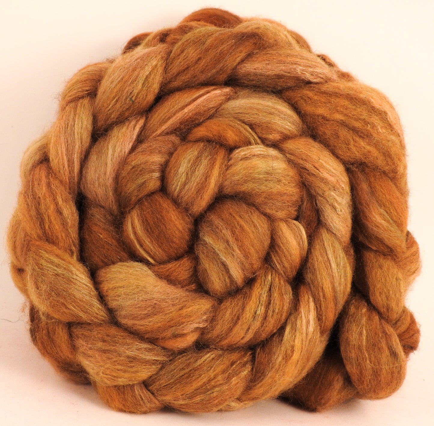 Mixed UK Bfl/ Tussah Silk (75/25) - Butterscotch - Inglenook Fibers