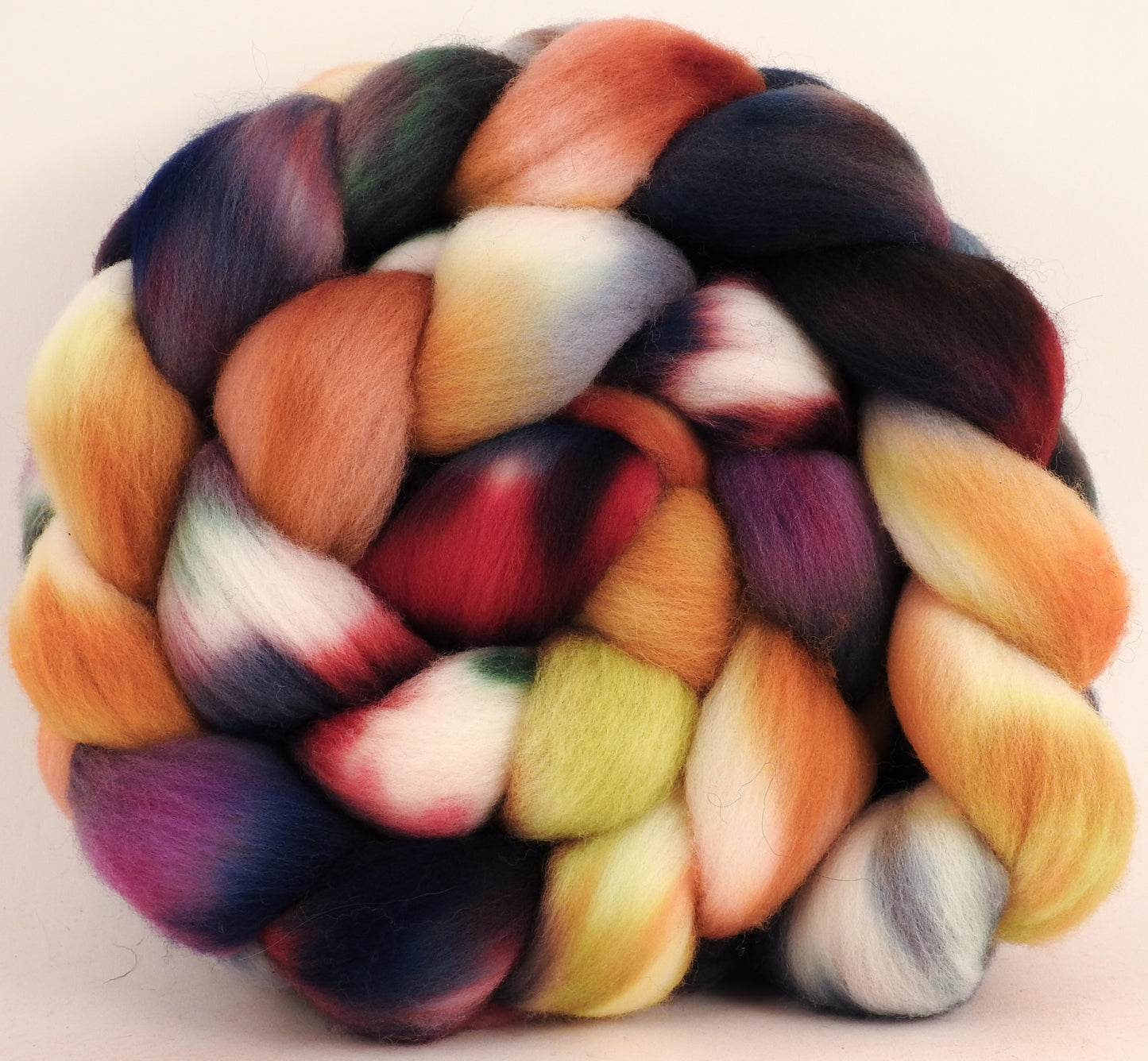 Hand dyed top for spinning -Scholarly - Organic polwarth - Inglenook Fibers
