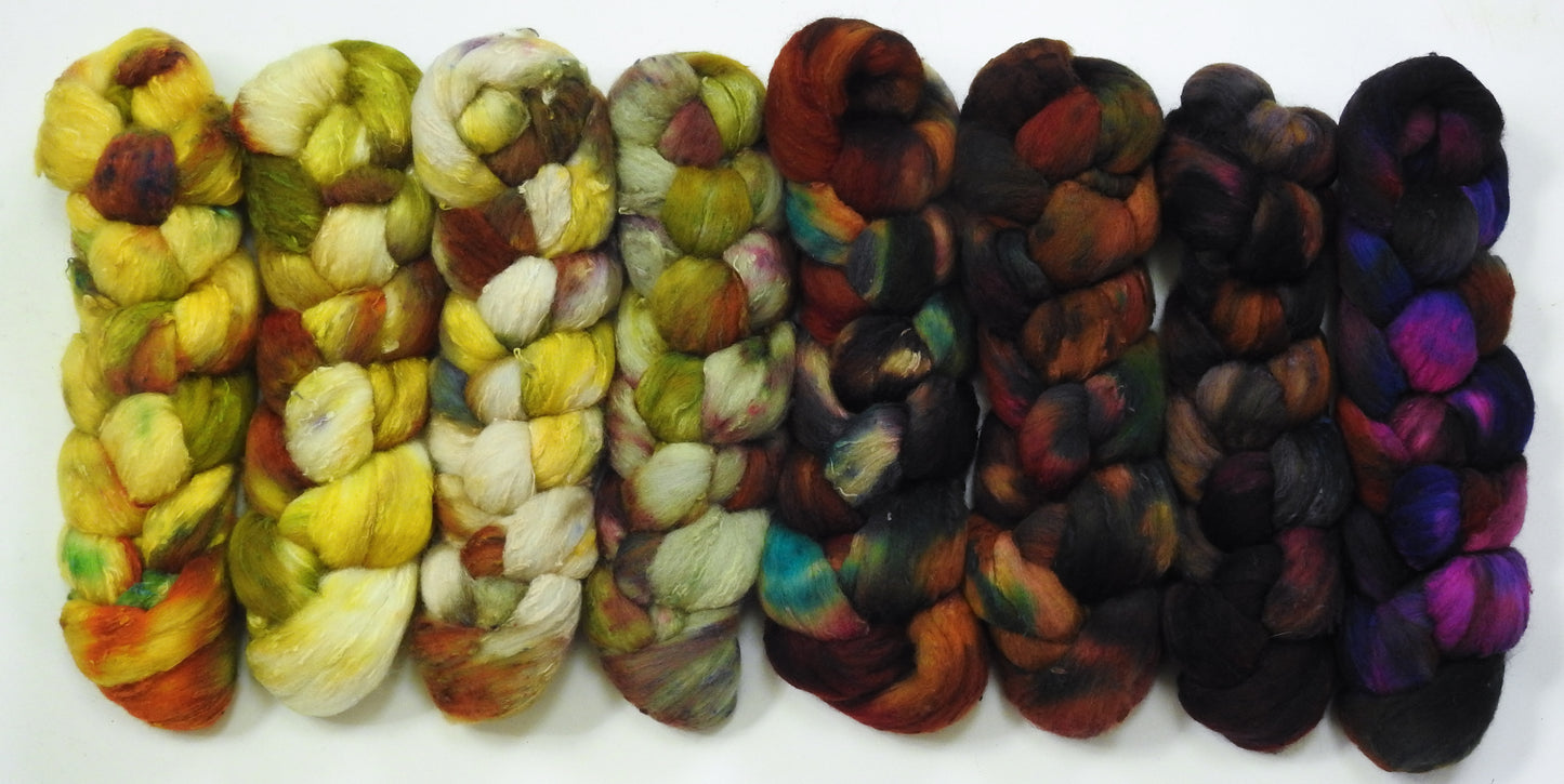 Flight of the Bumblebee Set (11.7 oz)- 25 micron Merino/ Silk Slubs (70/30)