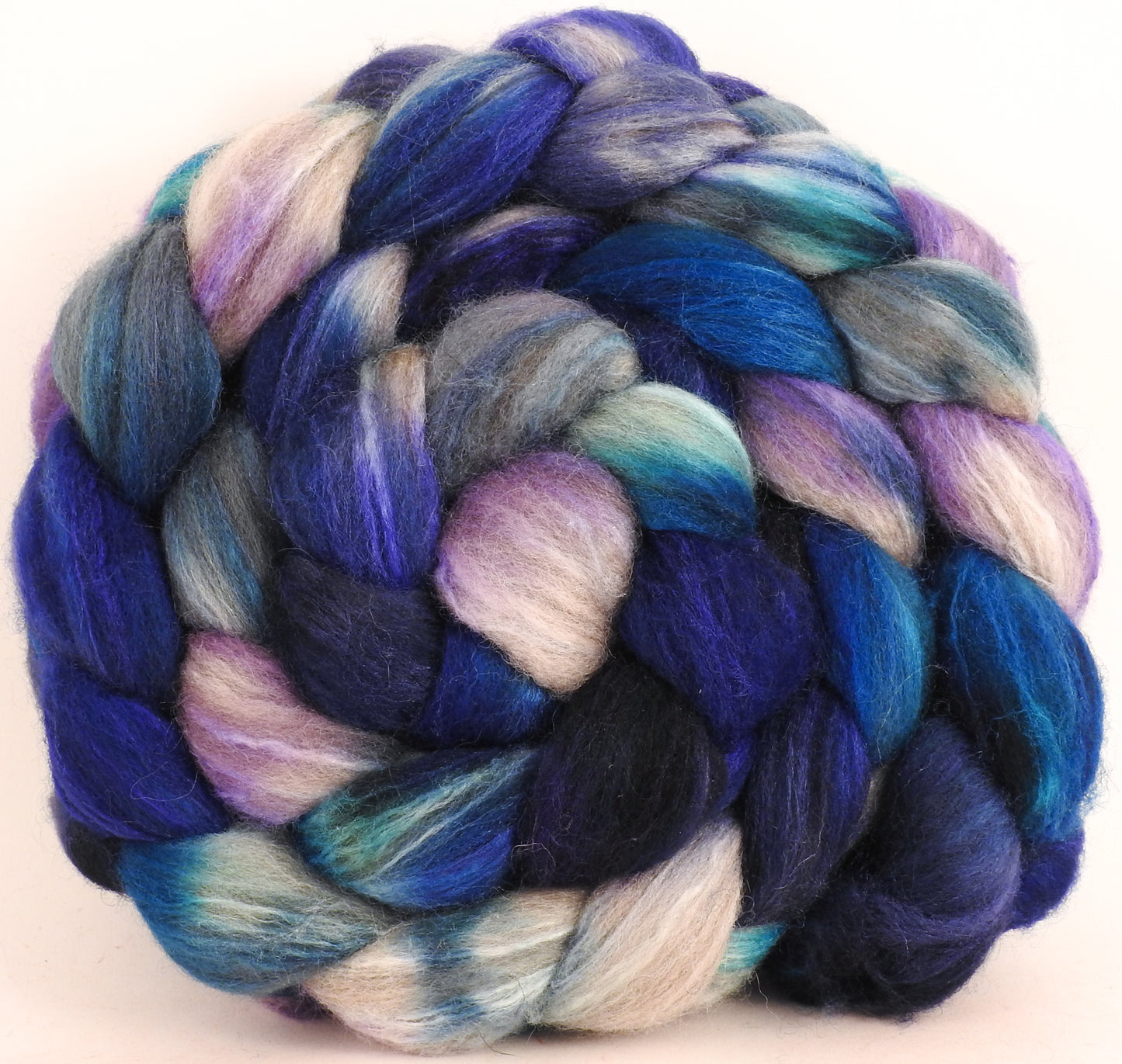 Mixed UK Bfl/ Tussah Silk ( 75/25) -Blue Jay - Inglenook Fibers