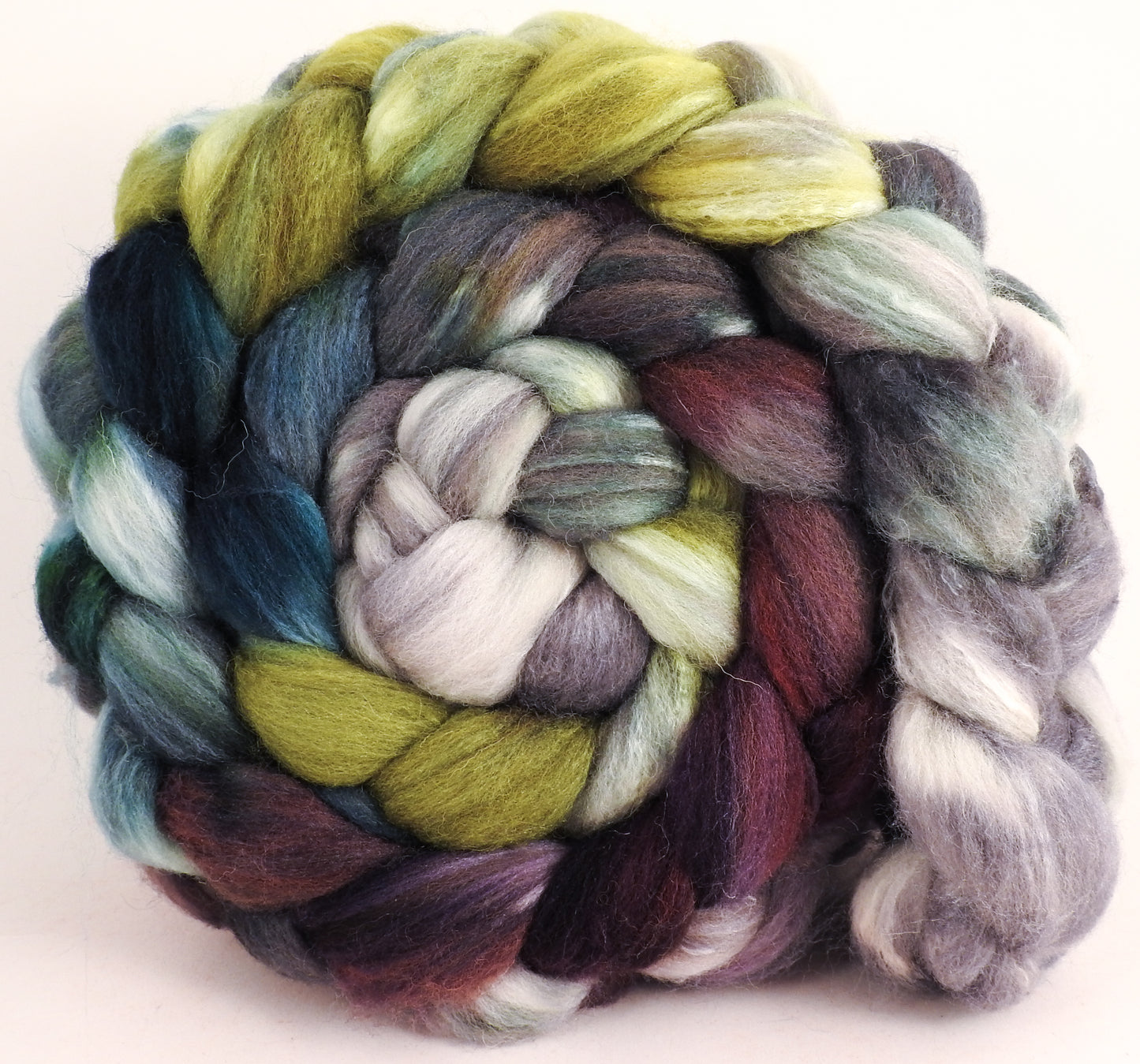 British Southdown/ tussah top (65/ 35) - Peppercorns - 5.4 oz. - Inglenook Fibers