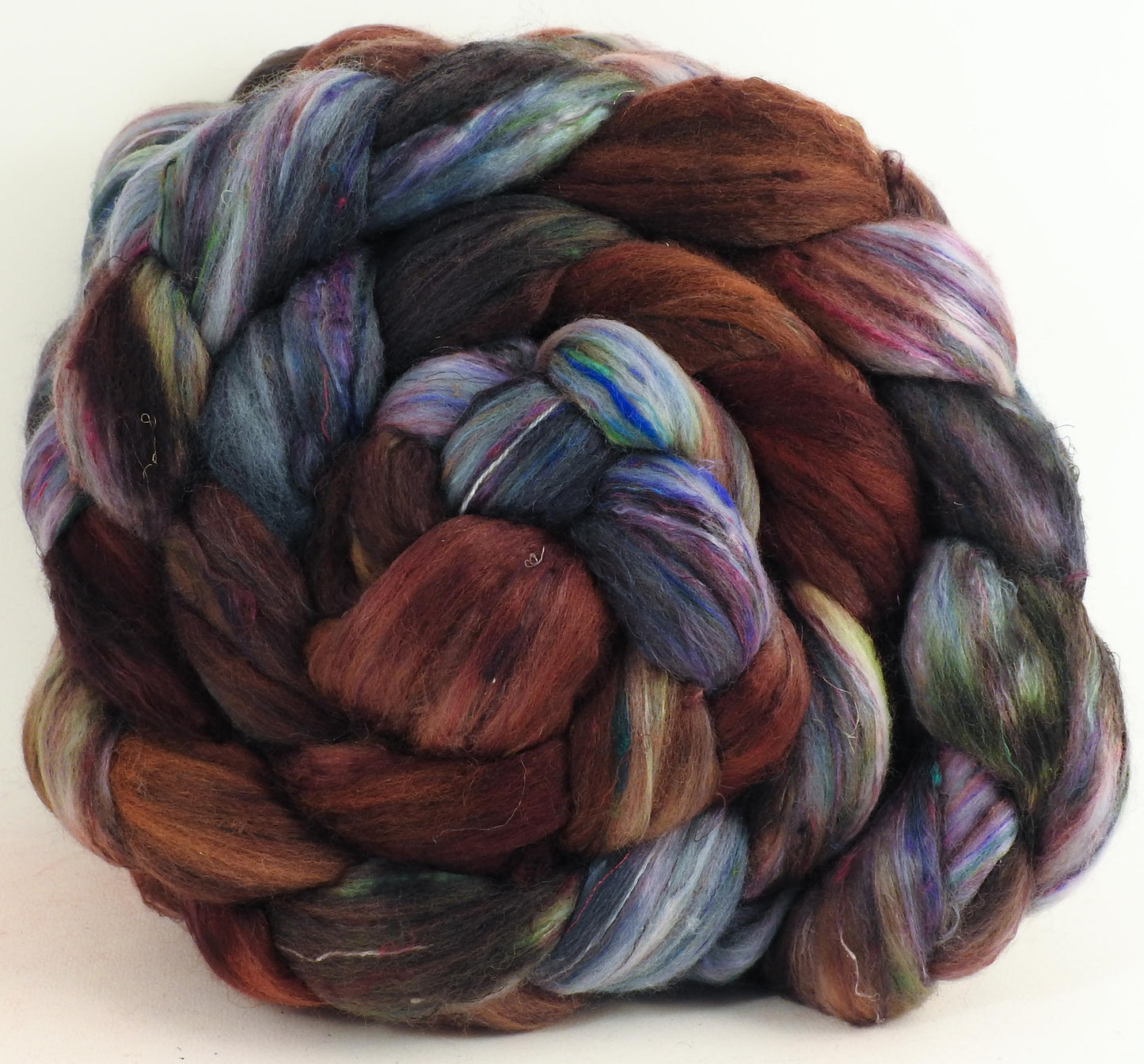 The Walrus - Batt in a Braid #39 -Falkland Merino/ Mulberry Silk / Sari Silk (50/25/25)