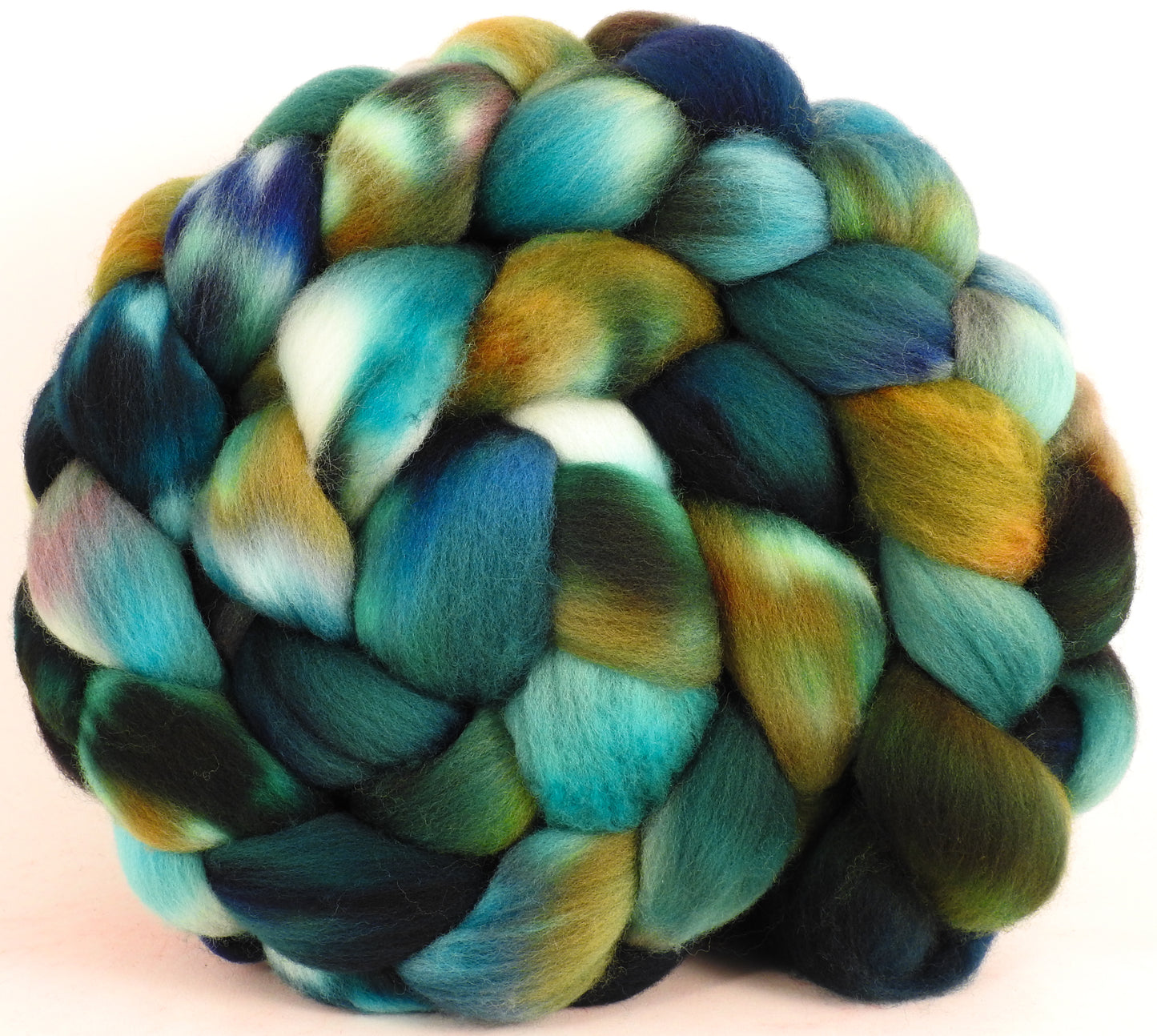 Hand dyed top for spinning - Kraken - Organic Polwarth - Inglenook Fibers
