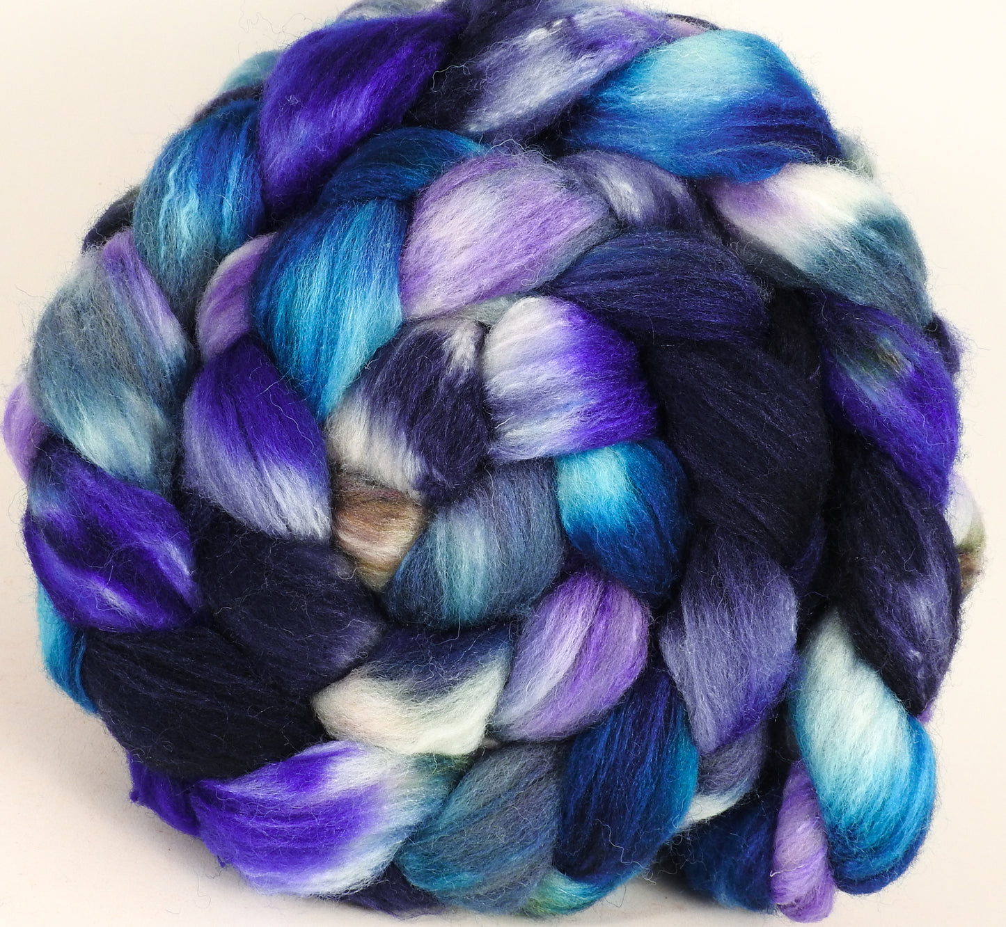 British Southdown/ tussah top (65/ 35) - Blue Jay (5.3 oz) - Inglenook Fibers
