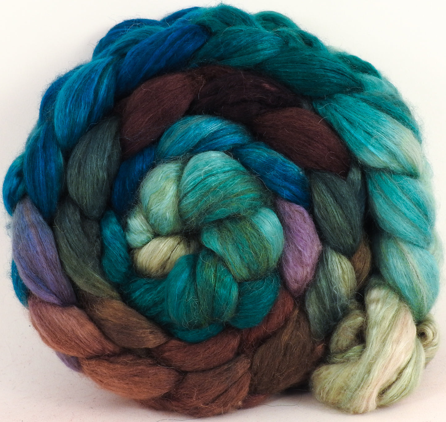 Baby camel/ tussah silk top ( 50/50) -Sea Turtle- 4.2 oz. - Inglenook Fibers