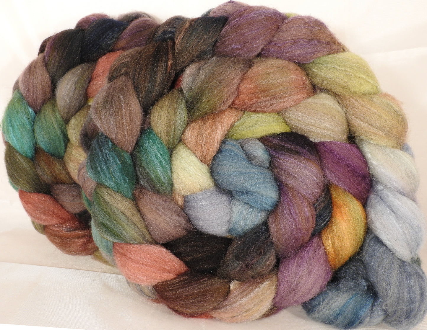 British Southdown/ tussah top (65/ 35) -Pebble Mosaic - 5.3 oz. - Inglenook Fibers