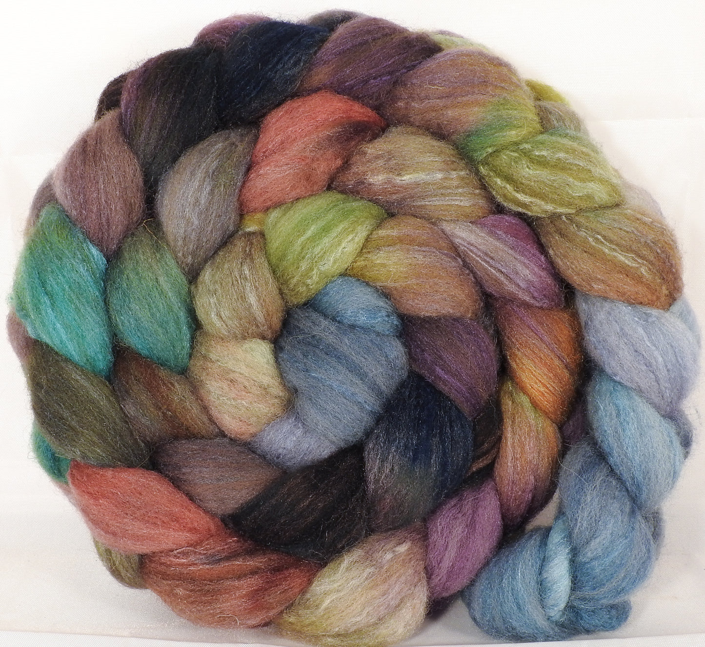 British Southdown/ tussah top (65/ 35) -Pebble Mosaic - 5.3 oz. - Inglenook Fibers