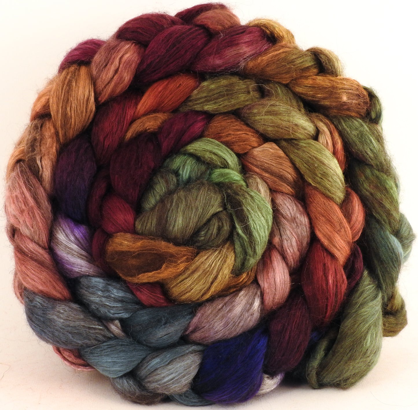 Hand dyed yak/ mulberry silk top - Bohemian (4.2 oz.) - YAK /silk (50/50) - Inglenook Fibers