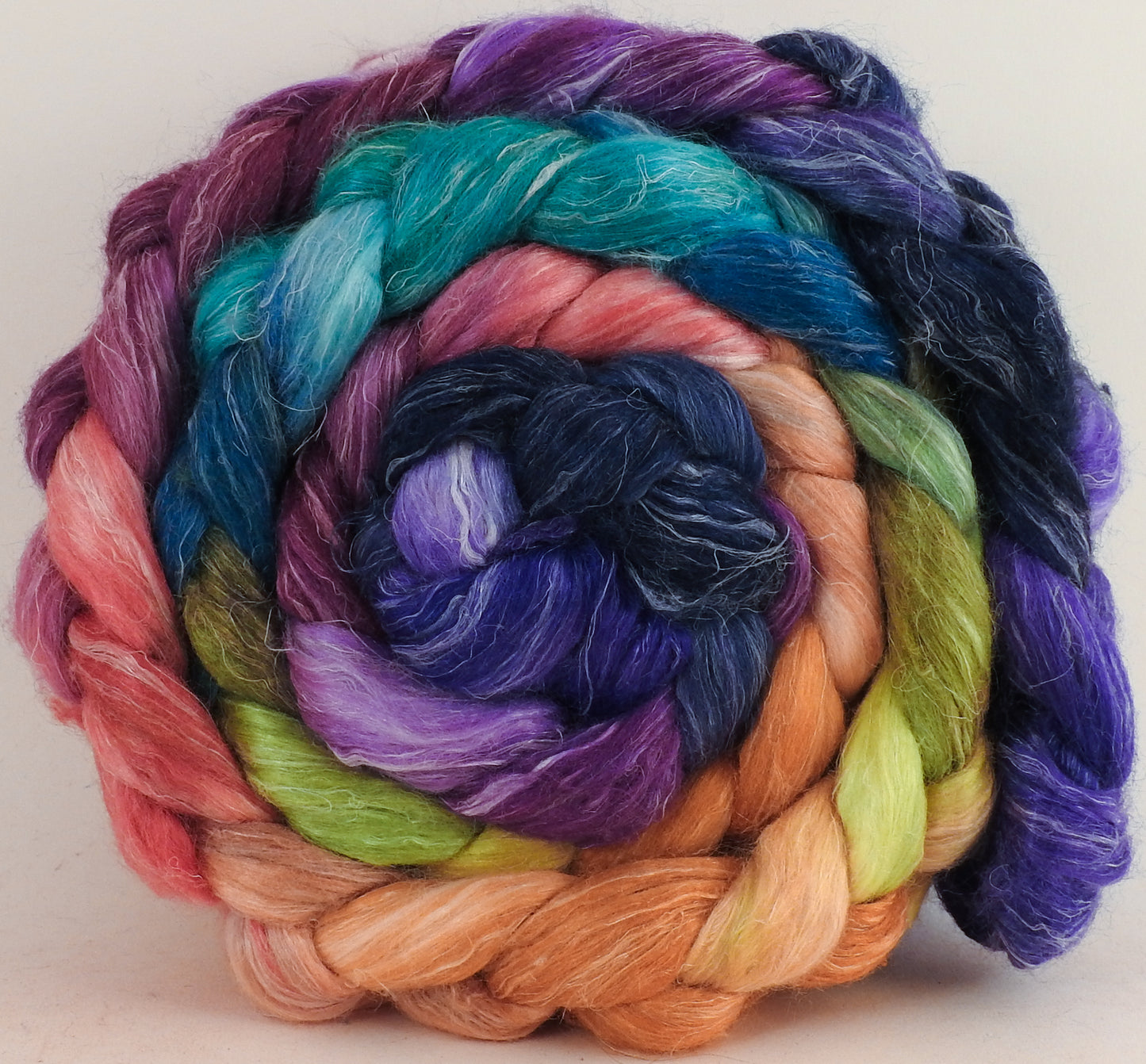 Tussah Silk / flax roving (65/35)- Yarn bombing - Inglenook Fibers