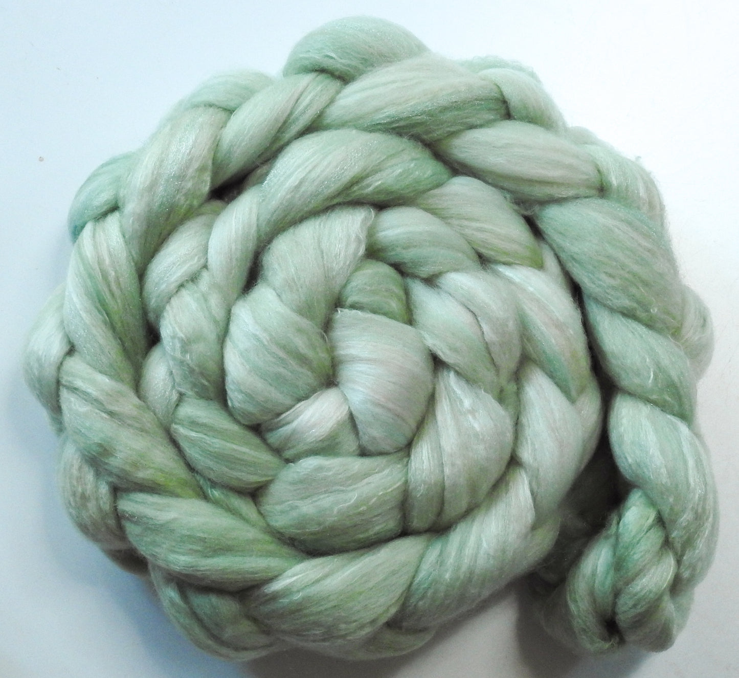 Aloe (5.6 oz) - Batt in a Braid #5 - Merino/ Camel/ silk/ faux cashmere/ firestar (25/25/25/12/12)