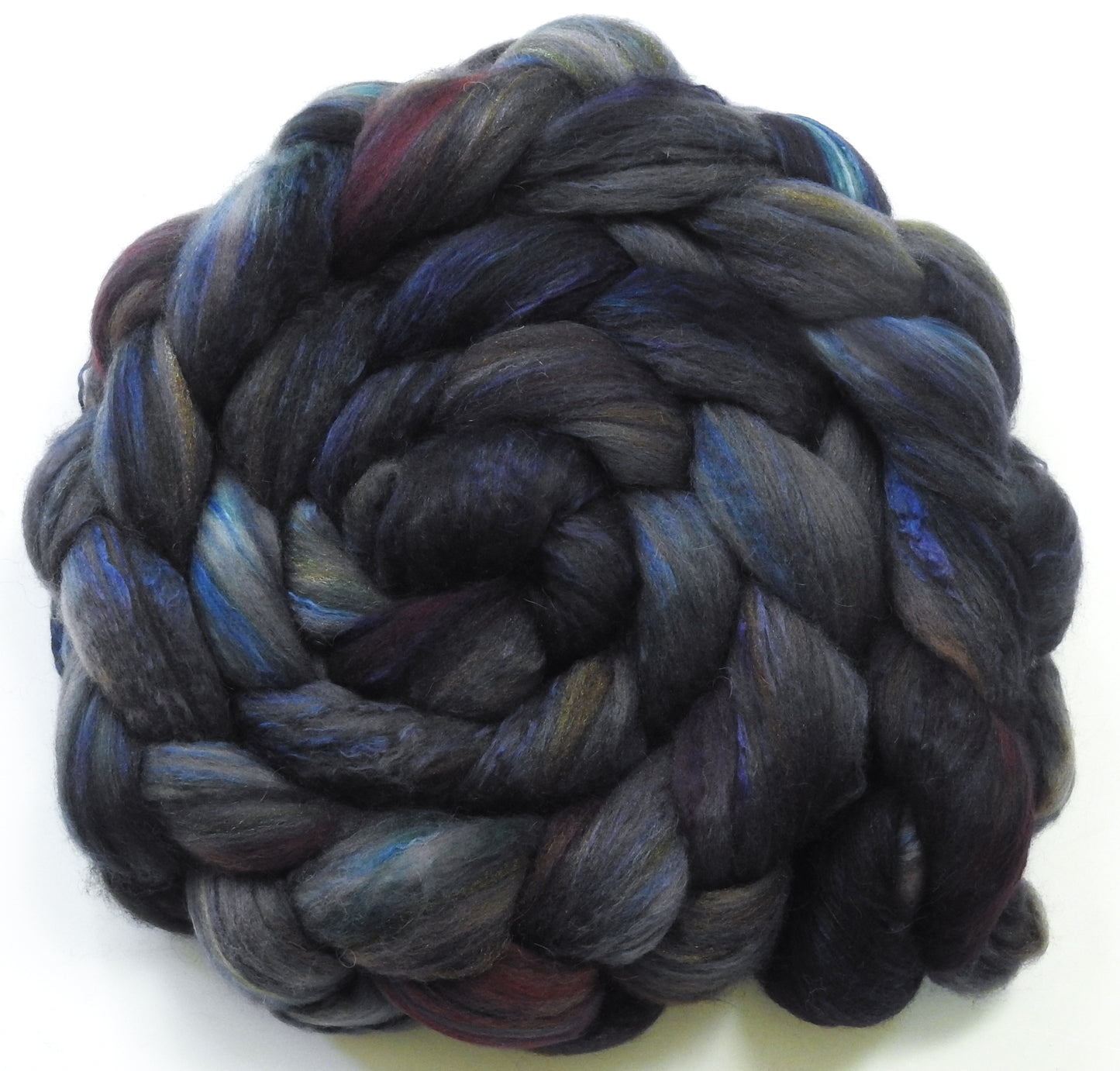 Espresso (5.7 oz) - Batt in a Braid #5 - Merino/ Camel/ silk/ faux cashmere/ firestar (25/25/25/12/12)