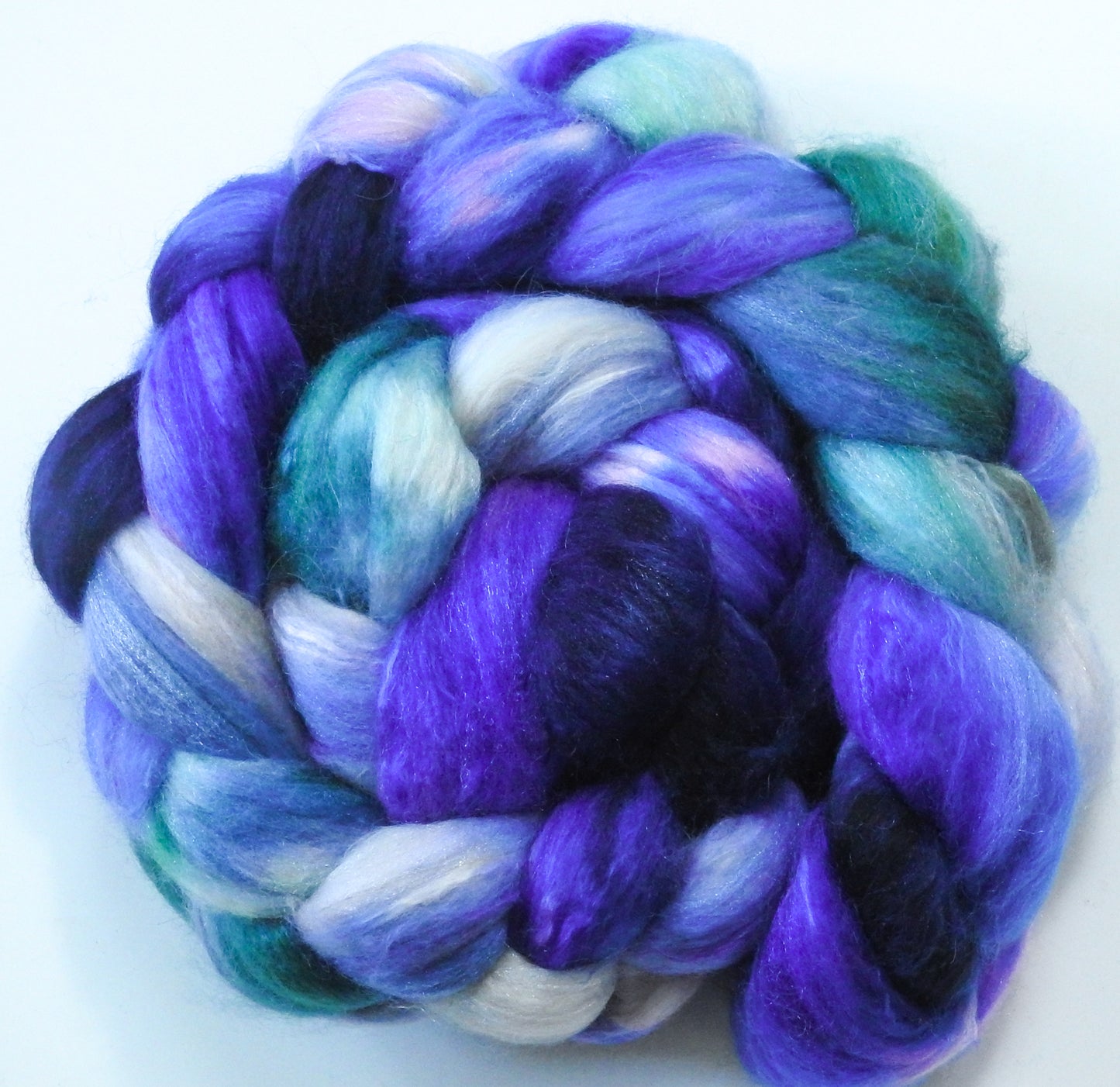 Rocket Science - Batt in a Braid #5- Merino/ Camel/ silk/ faux cashmere/ firestar (25/25/25/12/12)