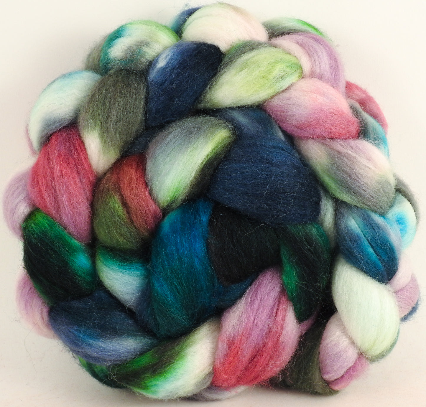 Batt in a Braid #44- Lotus (5.4 oz) - Southdown/Tussah Silk/Kid Mohair (65/25/10)