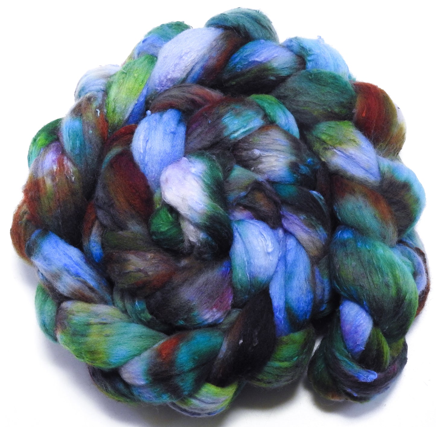 Spanish Bluebells (5.8 oz)- 25 micron Merino/ Silk Slubs (70/30)