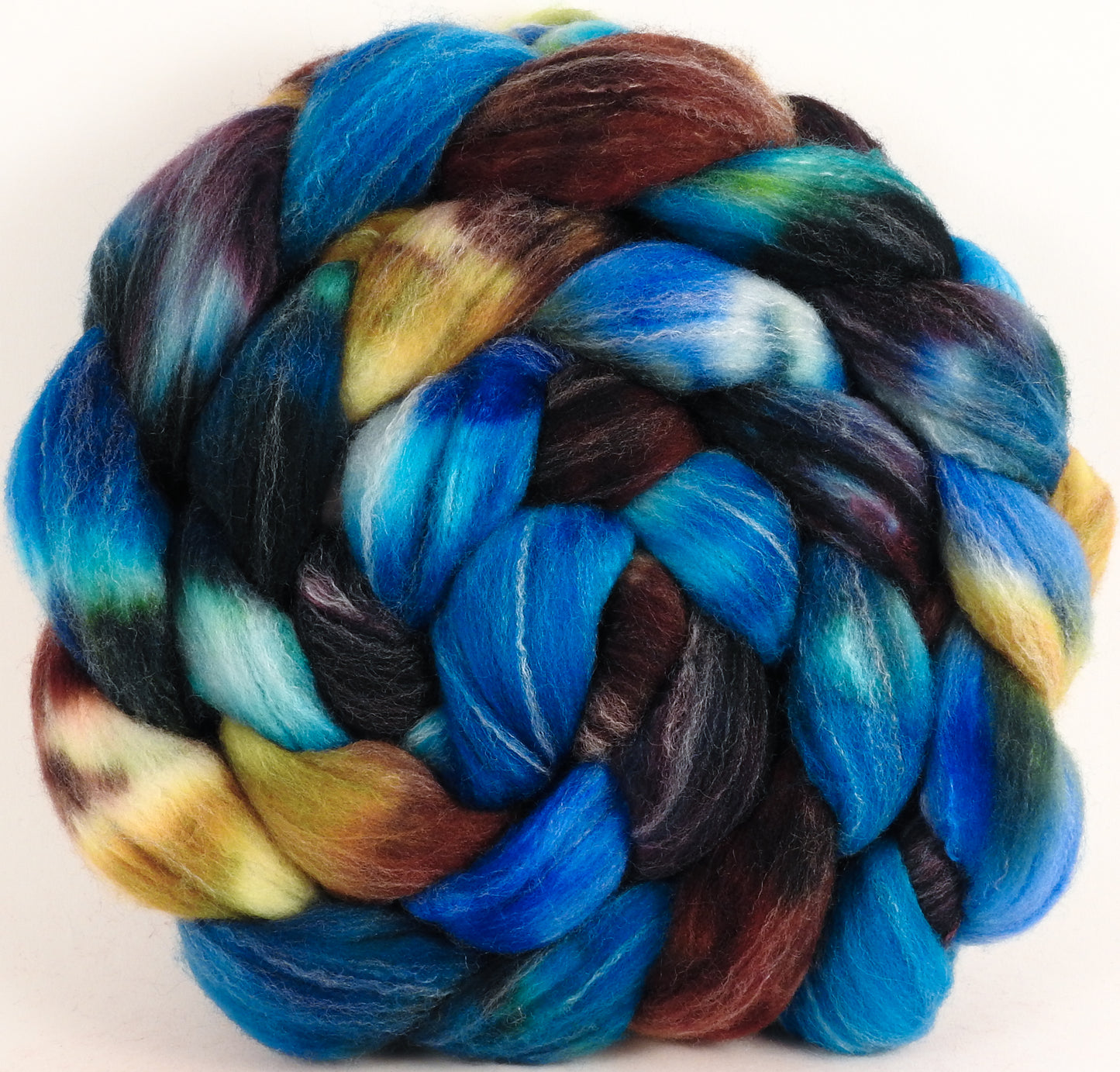 Hand dyed top for spinning -Labradorite - (5.5 oz.) Targhee/silk/ bamboo (80/10/10)