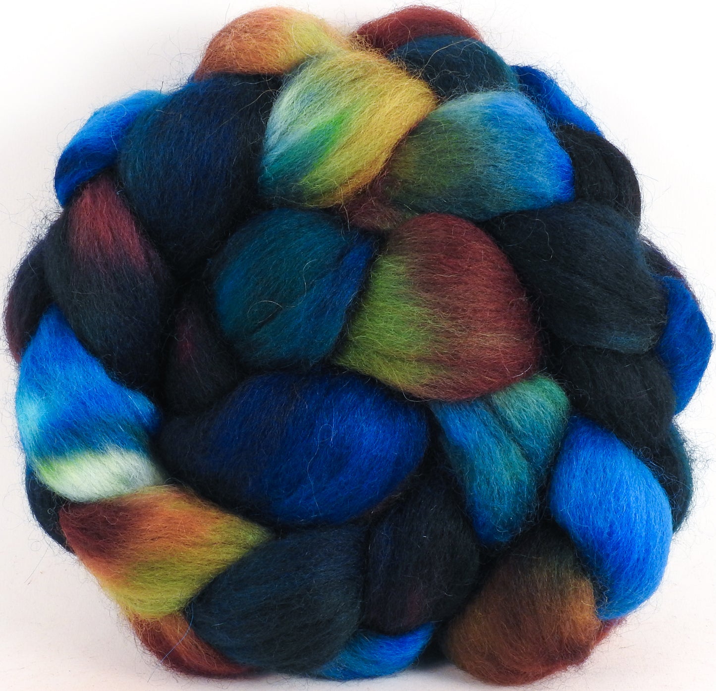 Batt in a Braid #43 - Labradorite - Dorset/Cheviot/Kid Mohair (60/20/20)