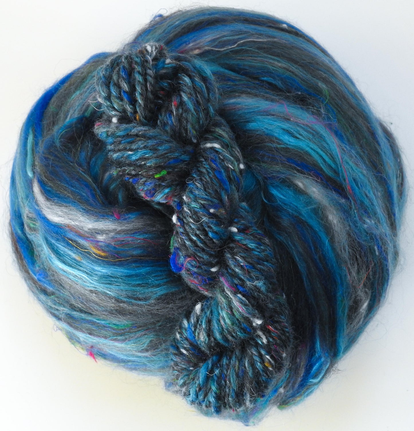 Mirrormere - Merino/Zwartables /Sari and Mulberry Silks/ tweed blend (40/25/25/10)