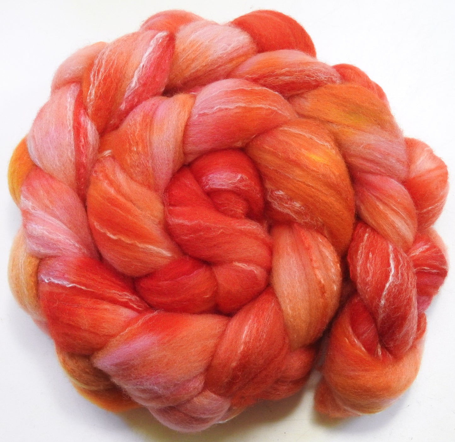 Coral Canna- Targhee/silk/ bamboo (80/10/10)