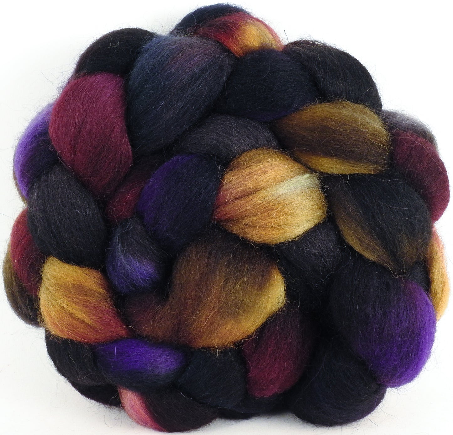 Batt in a Braid #43 -Nuummite (5.6 oz.) - Dorset/Cheviot/Kid Mohair (60/20/20)