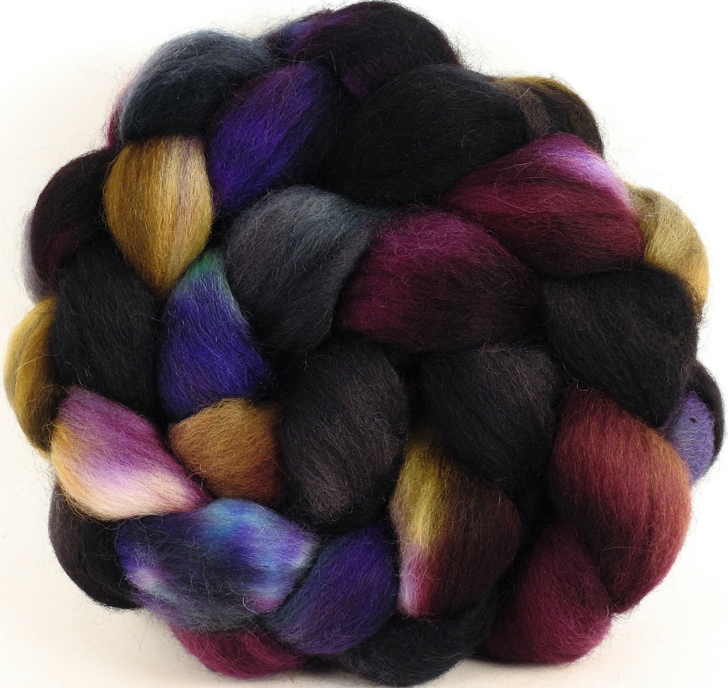 Batt in a Braid #43 -Nuummite (5.6 oz.) - Dorset/Cheviot/Kid Mohair (60/20/20)