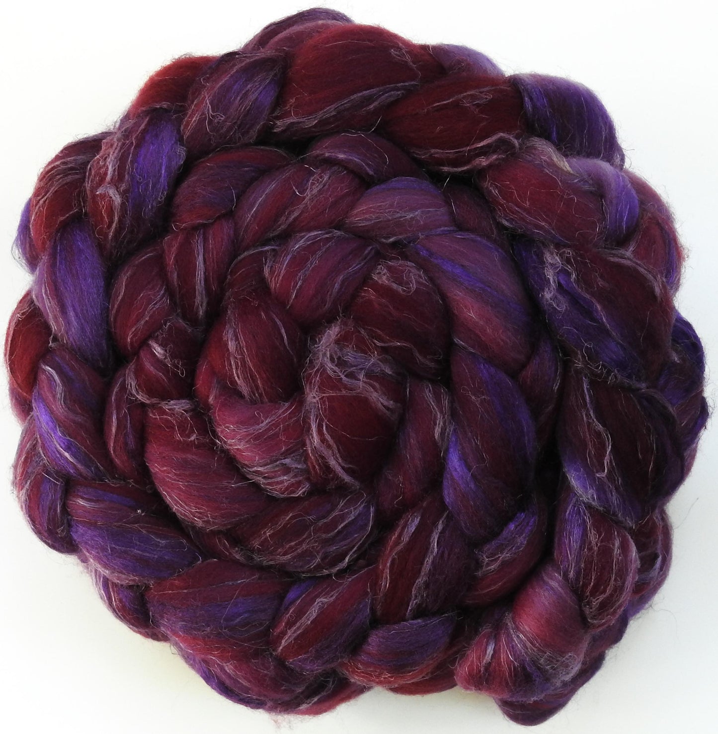 Boysenberry (5.7 oz) - Merino/ Tussah Silk/ Natural Flax (50/25/25)