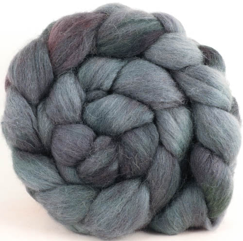 Batt in a Braid #44- Asphalt (5.4 oz) - Southdown/Tussah Silk/Kid Mohair (65/25/10)