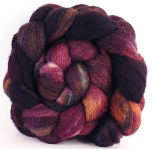 Batt in a Braid #44- Hot Toddy - Southdown/Tussah Silk/Kid Mohair (65/25/10)