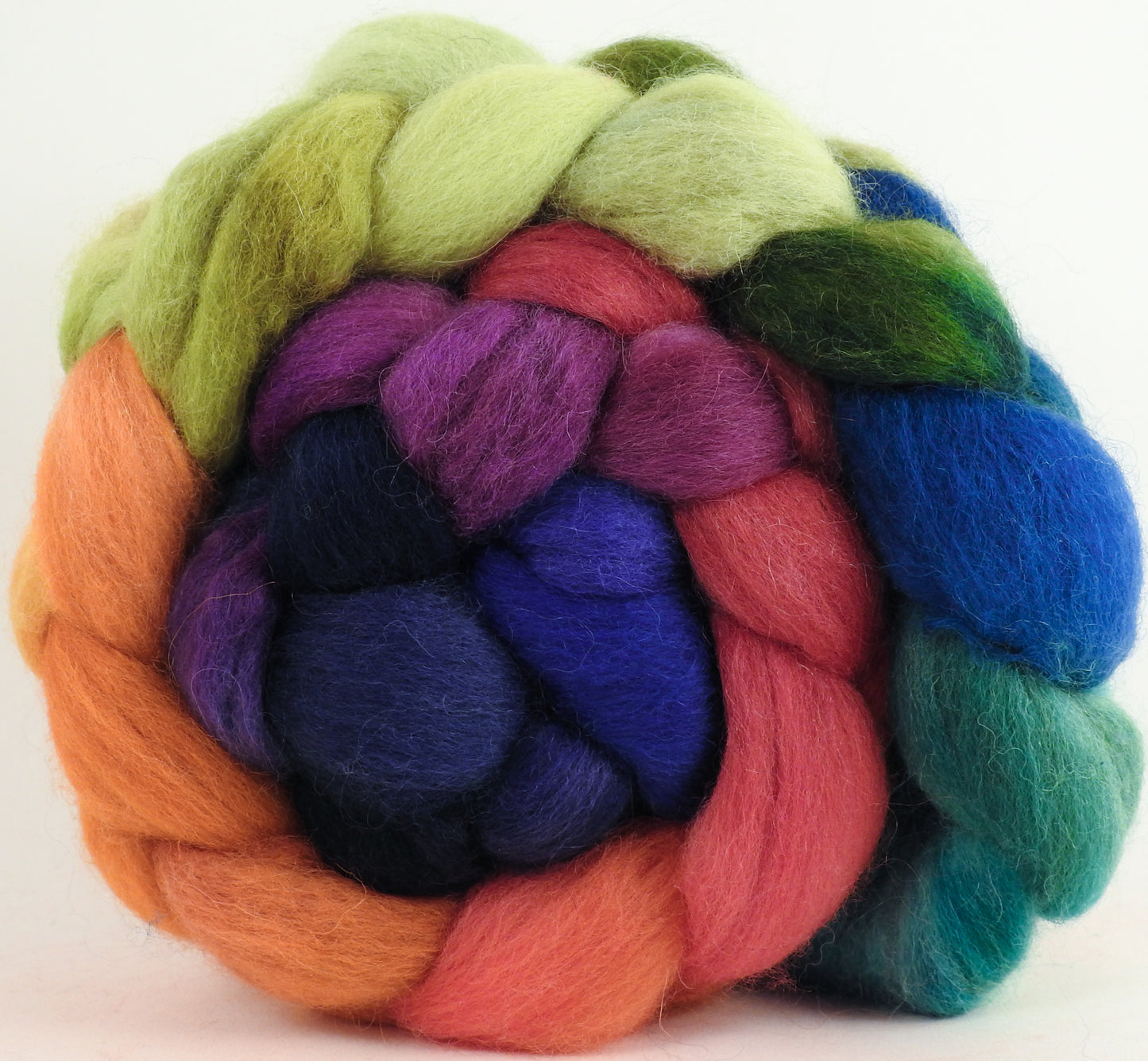 Batt in a Braid #43 -Yarn Bombing - Dorset/Cheviot/Kid Mohair (60/20/20)