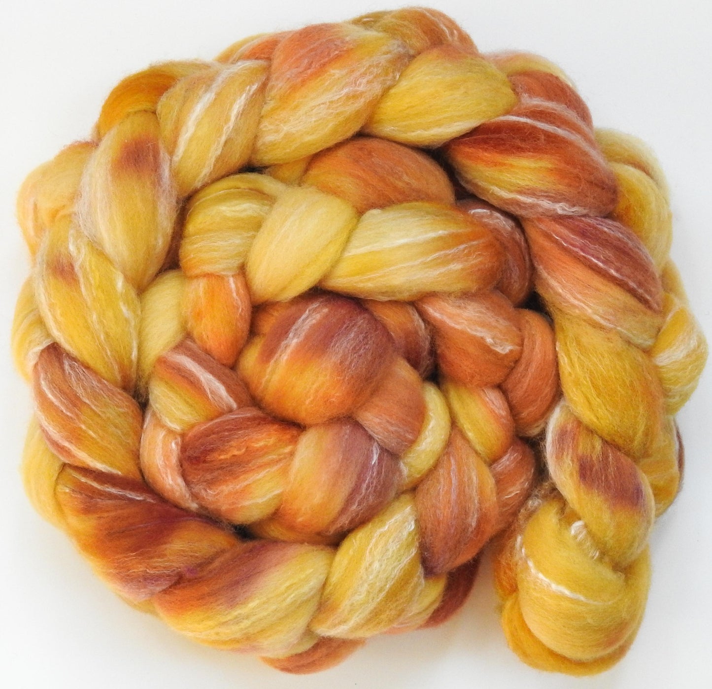 Peach Cobbler -Glazed Solid -Targhee/silk/ bamboo (80/10/10)