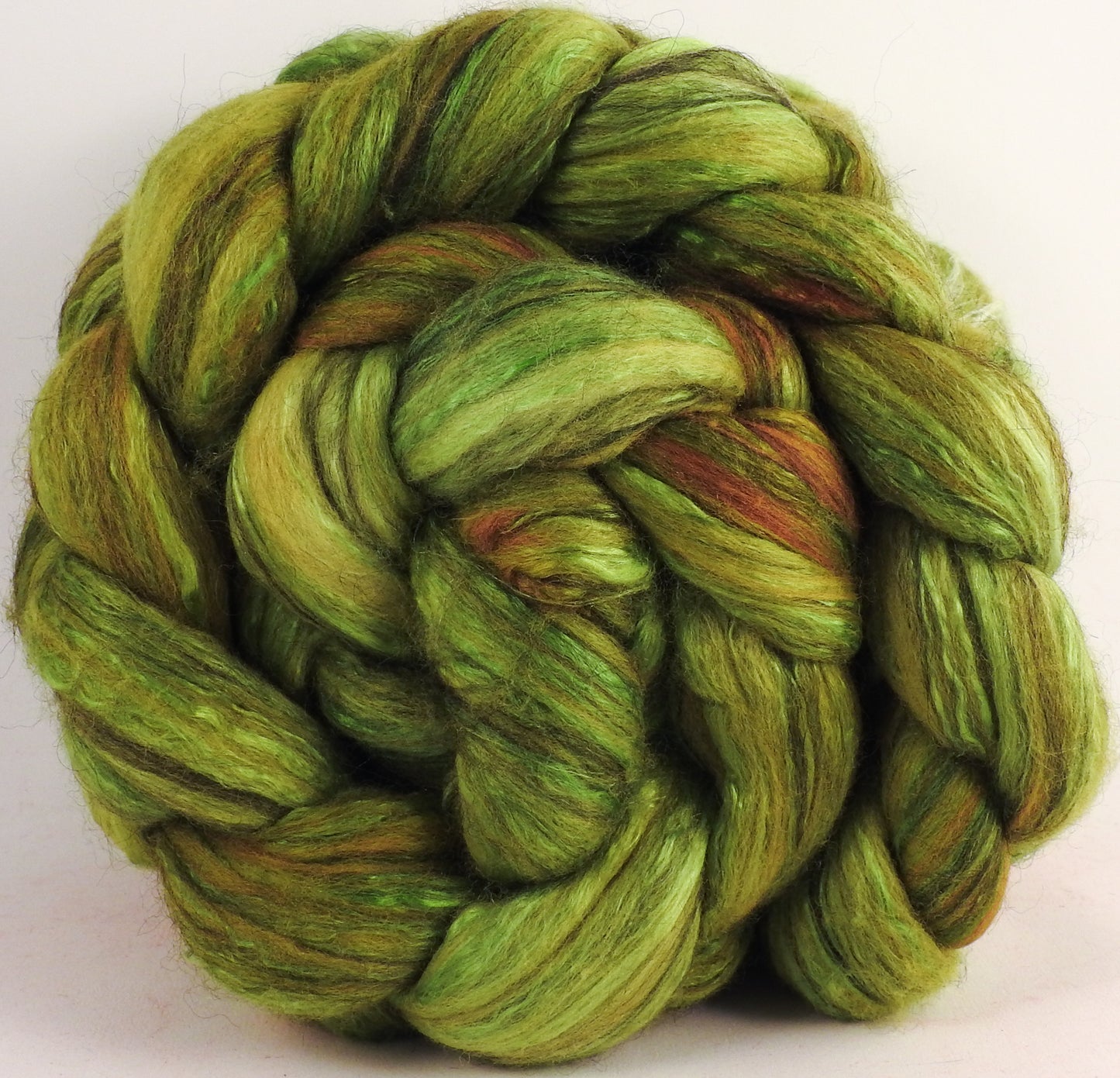 Batt in a Braid #9 - Marshwiggle -(5.5 oz.) Superfine Merino/ Mulberry Silk / Black Alpaca (50/40/10)