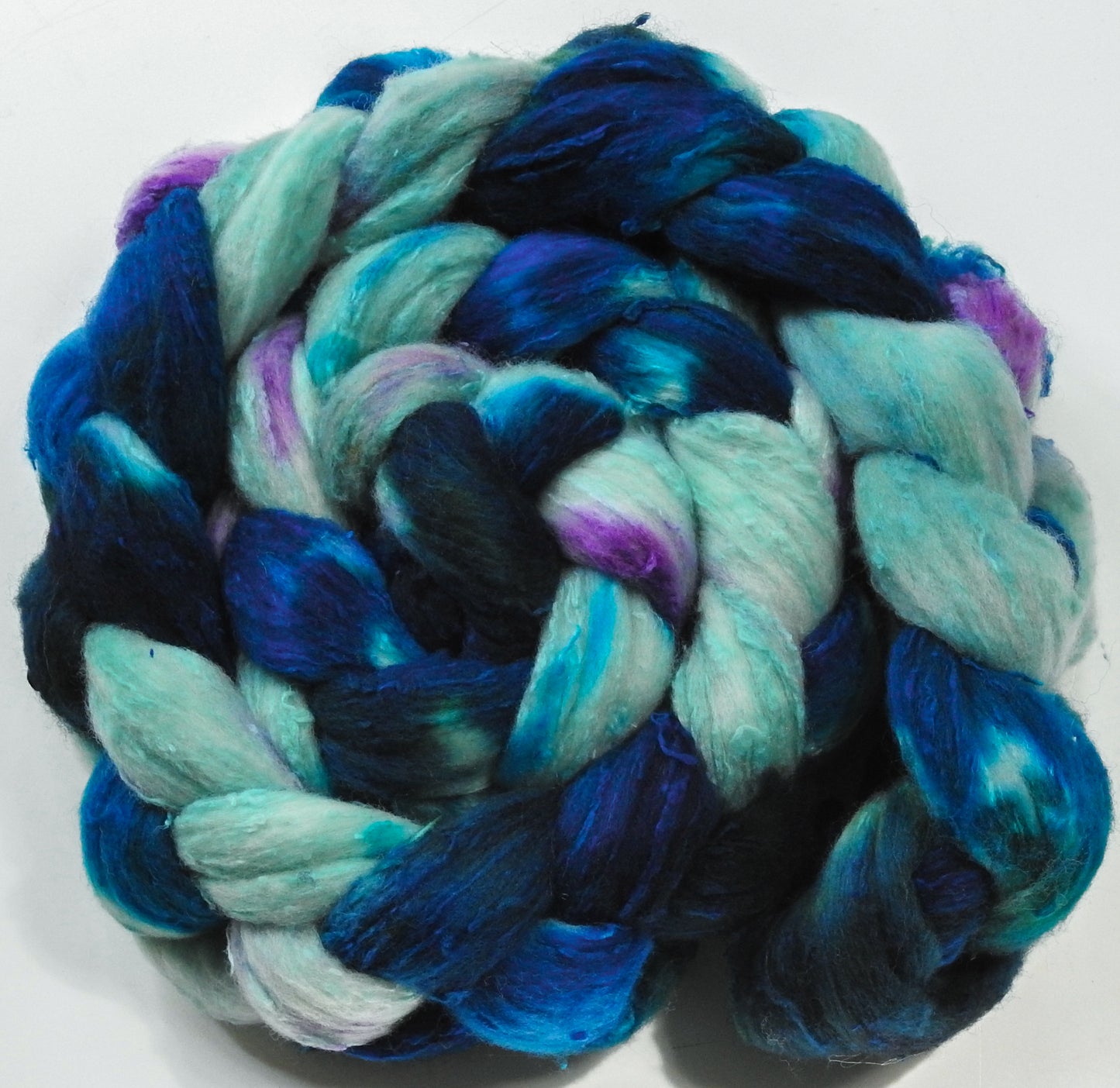 Brain Freeze (5.5 oz)- 25 micron Merino/ Silk Slubs (70/30)