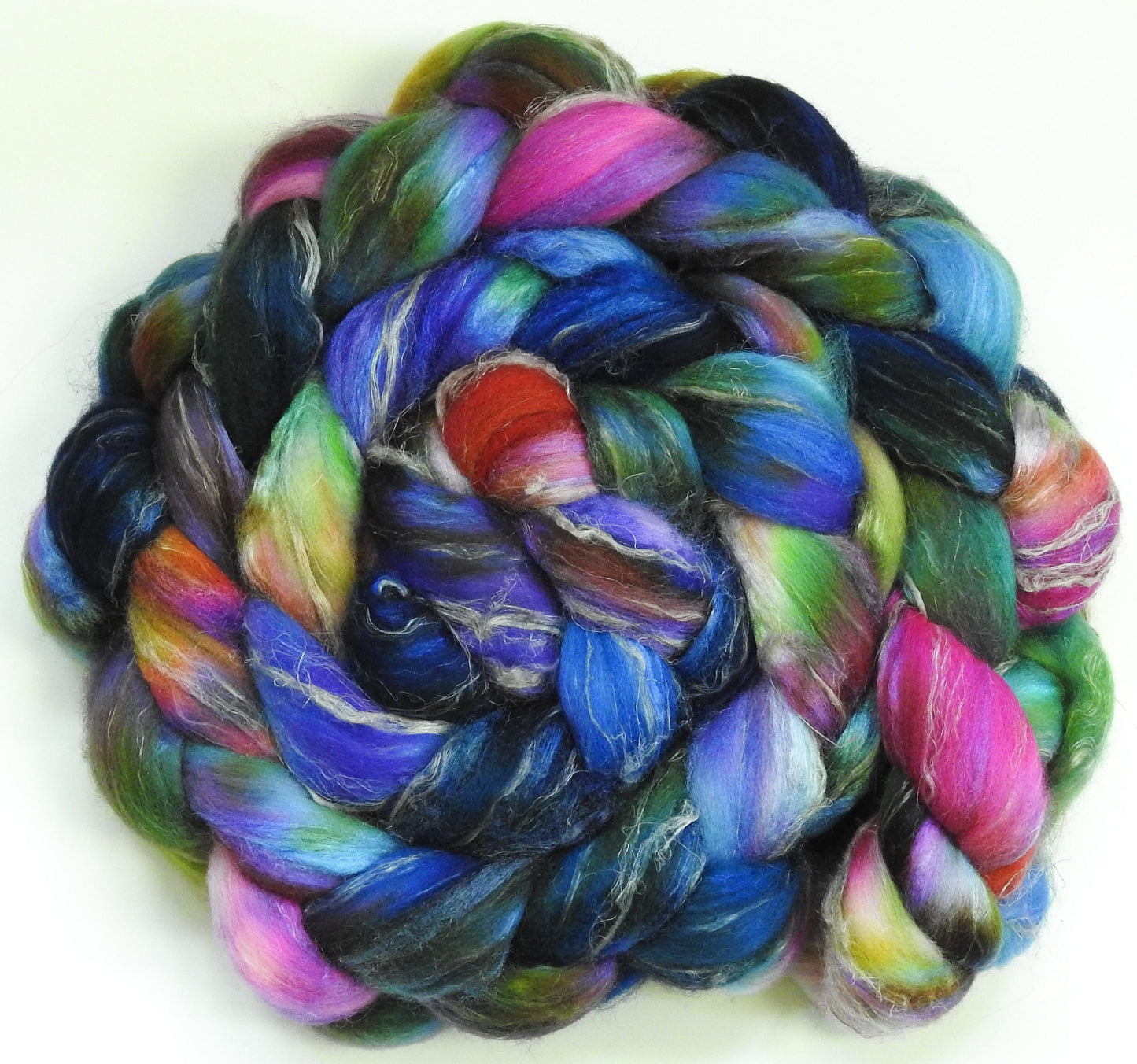 Mind Palace -Fusion Series -(5.6 oz) Merino/ Tussah Silk/ Natural Flax (50/25/25)