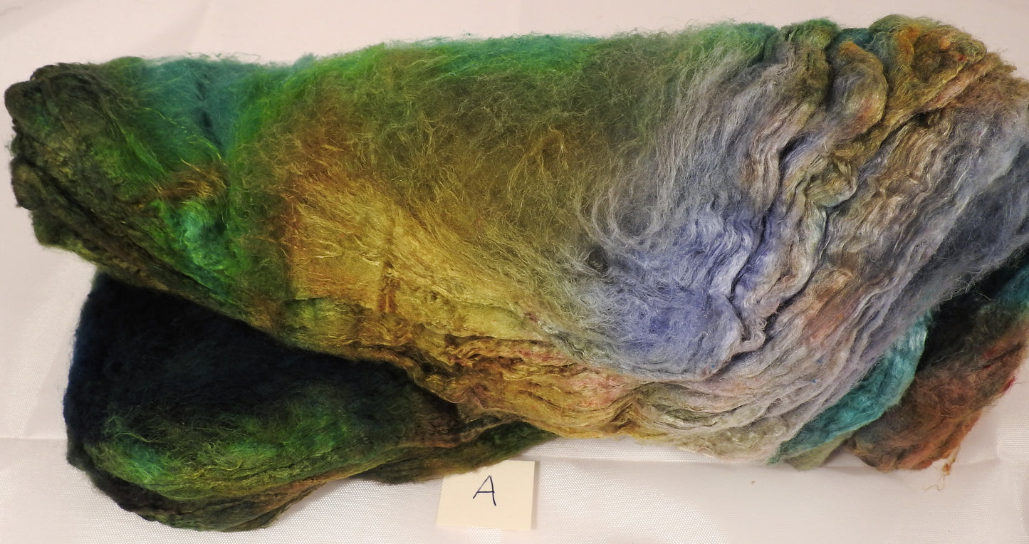 Silk Hankies ( Mawata) for Spinning and Felting - Inglenook Fibers
