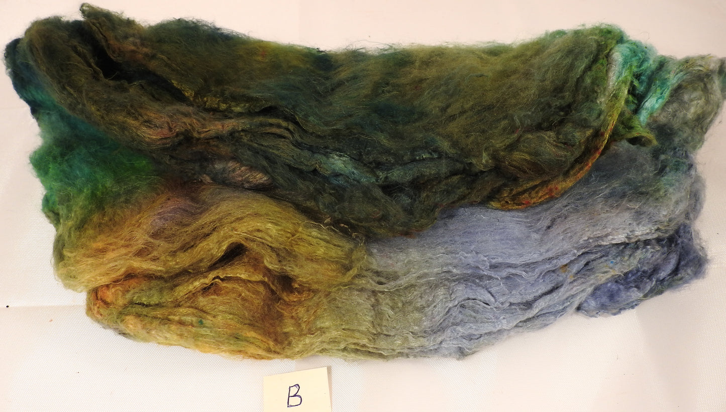 Silk Hankies ( Mawata) for Spinning and Felting - Inglenook Fibers